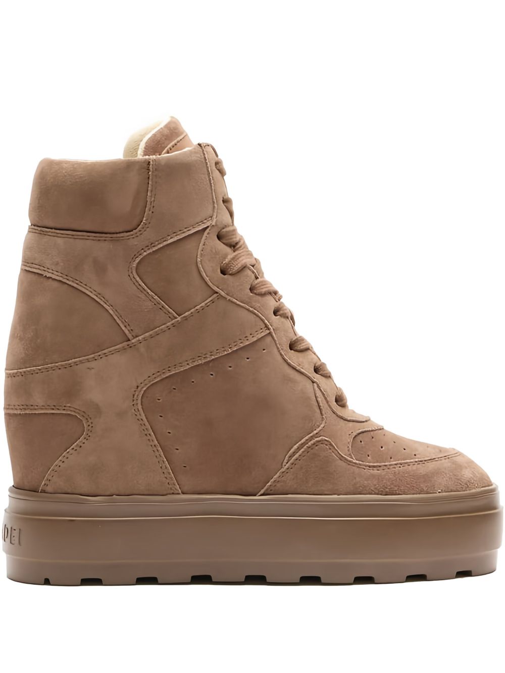 CASADEI High Top Lace-Up Wedge Heel Platform Boots