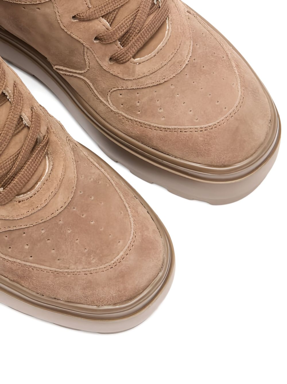 CASADEI High Top Lace-Up Wedge Heel Platform Boots