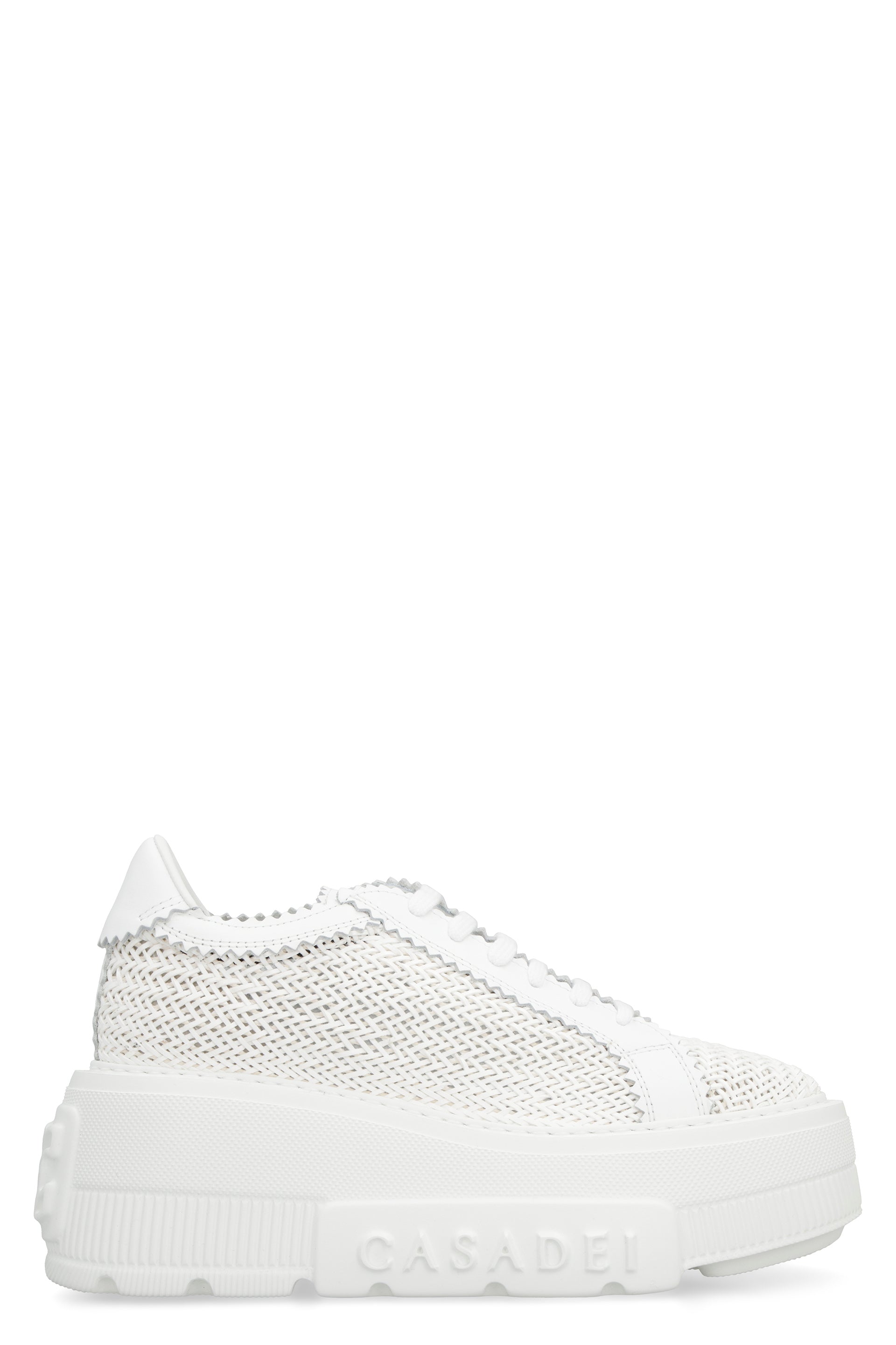 CASADEI Platform Sneaker with Round Toe, 7 cm Height