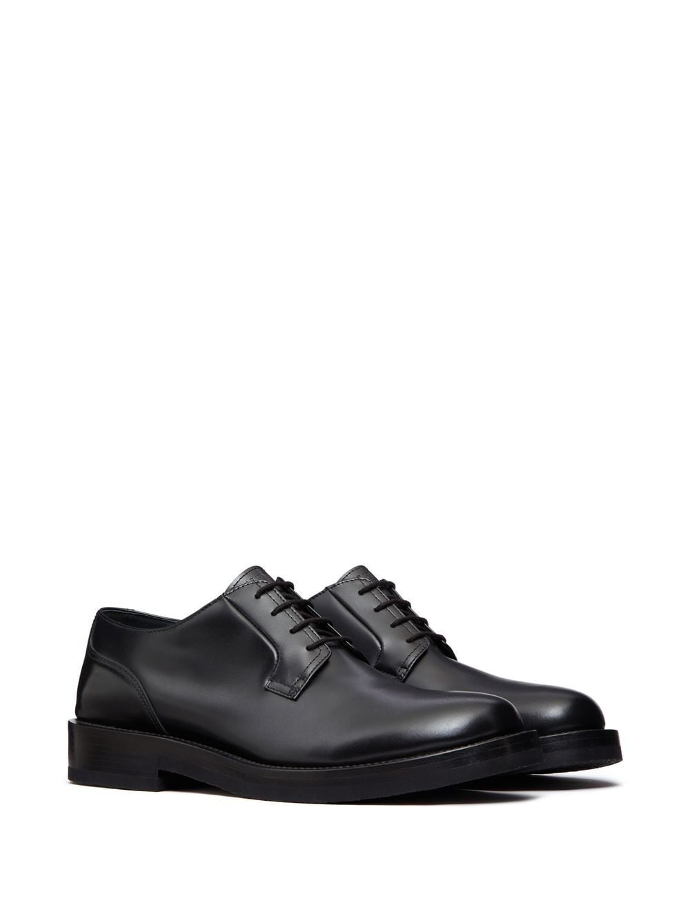 VALENTINO GARAVANI Classic Leather Lace-Up Shoes for Men