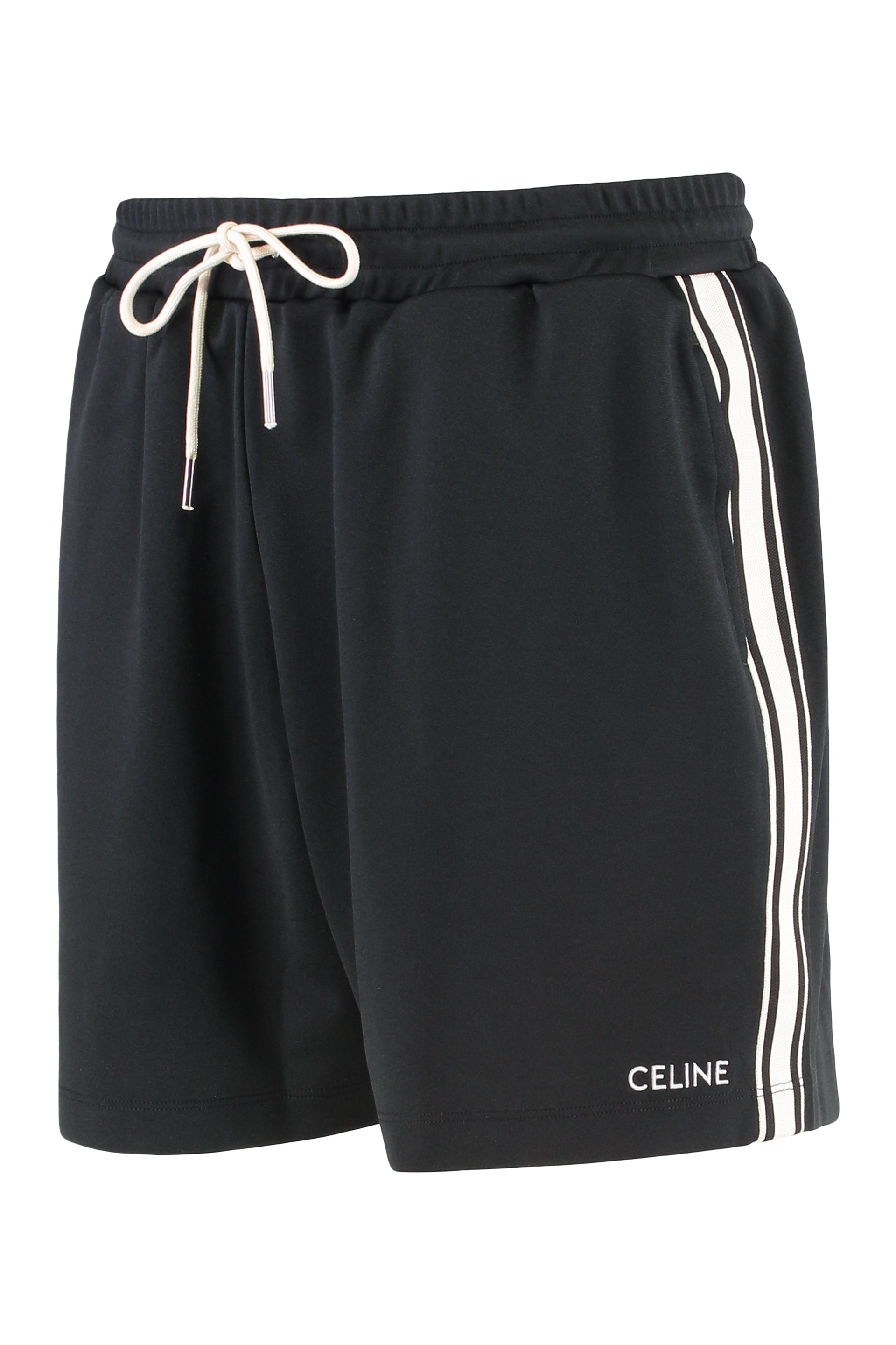 CELINE Logo-Embroidered Shorts