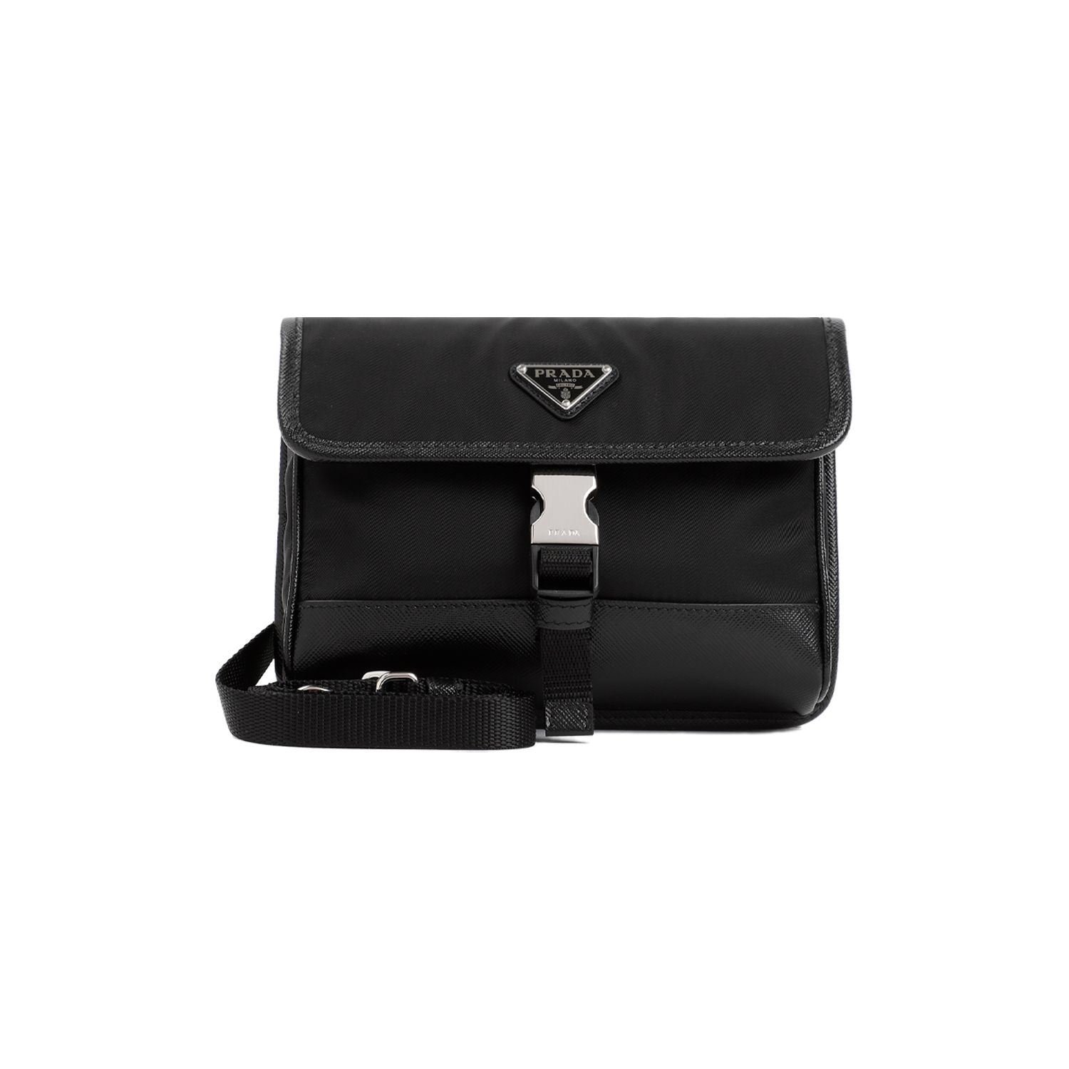 PRADA Sleek Re-Nylon and Saffiano Phone Holder