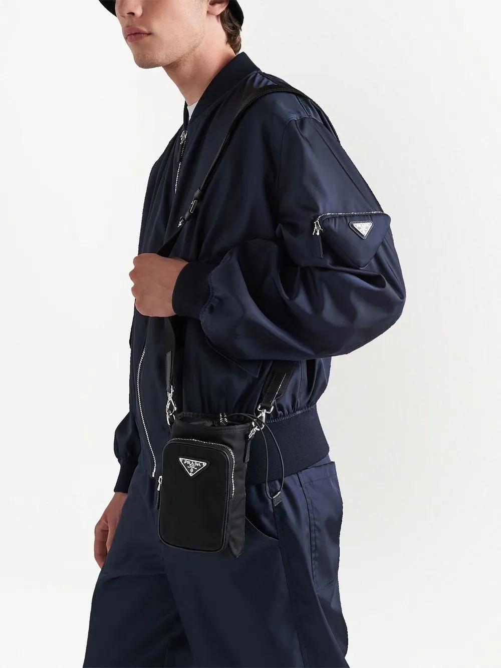 PRADA Mini Re-Nylon Phone Case with Shoulder Strap