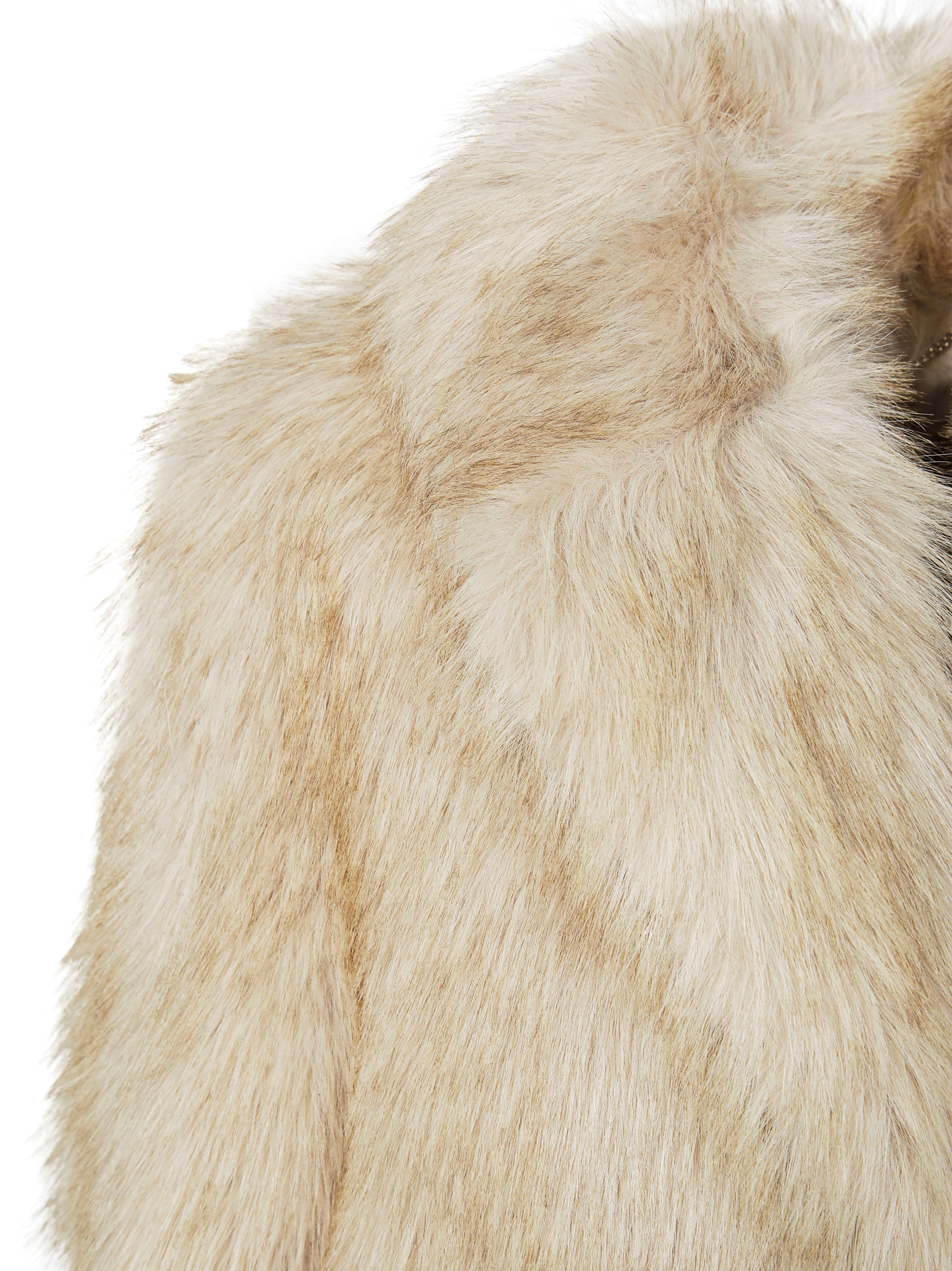 LIUJO Long Eco-Friendly Faux Fur Coat for Men
