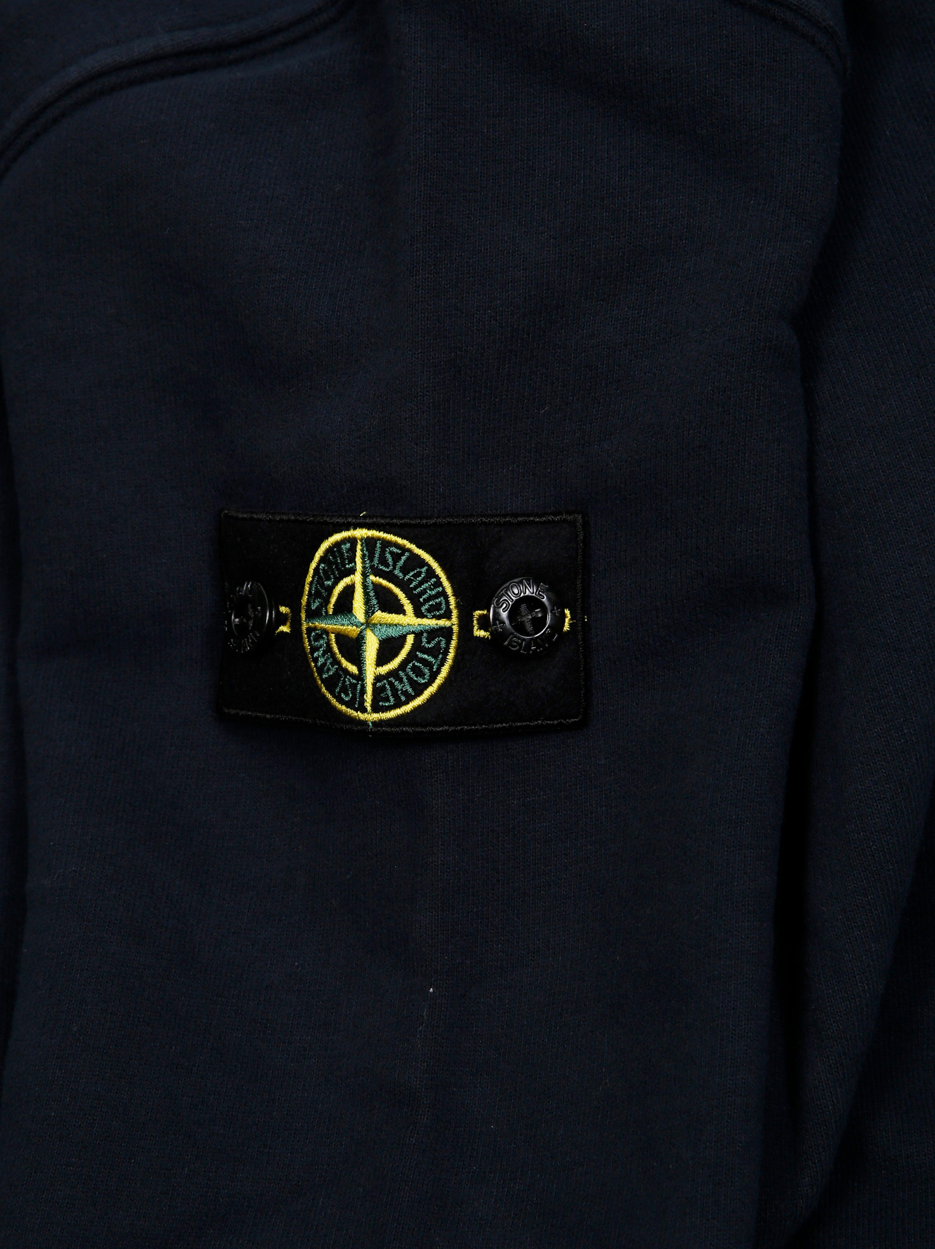 STONE ISLAND Basic Crewneck Sweatshirt with Logo Badge
