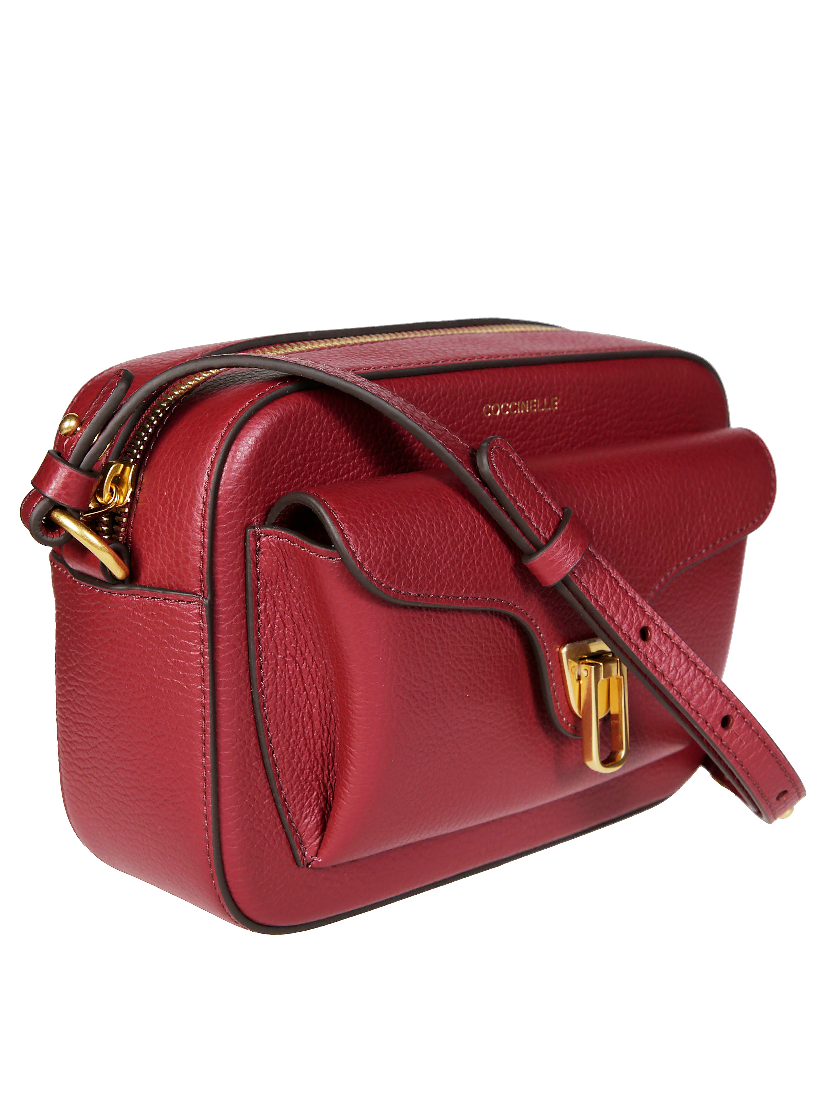 COCCINELLE Soft Mini Crossbody Bag with Adjustable Belt and Metal Closure