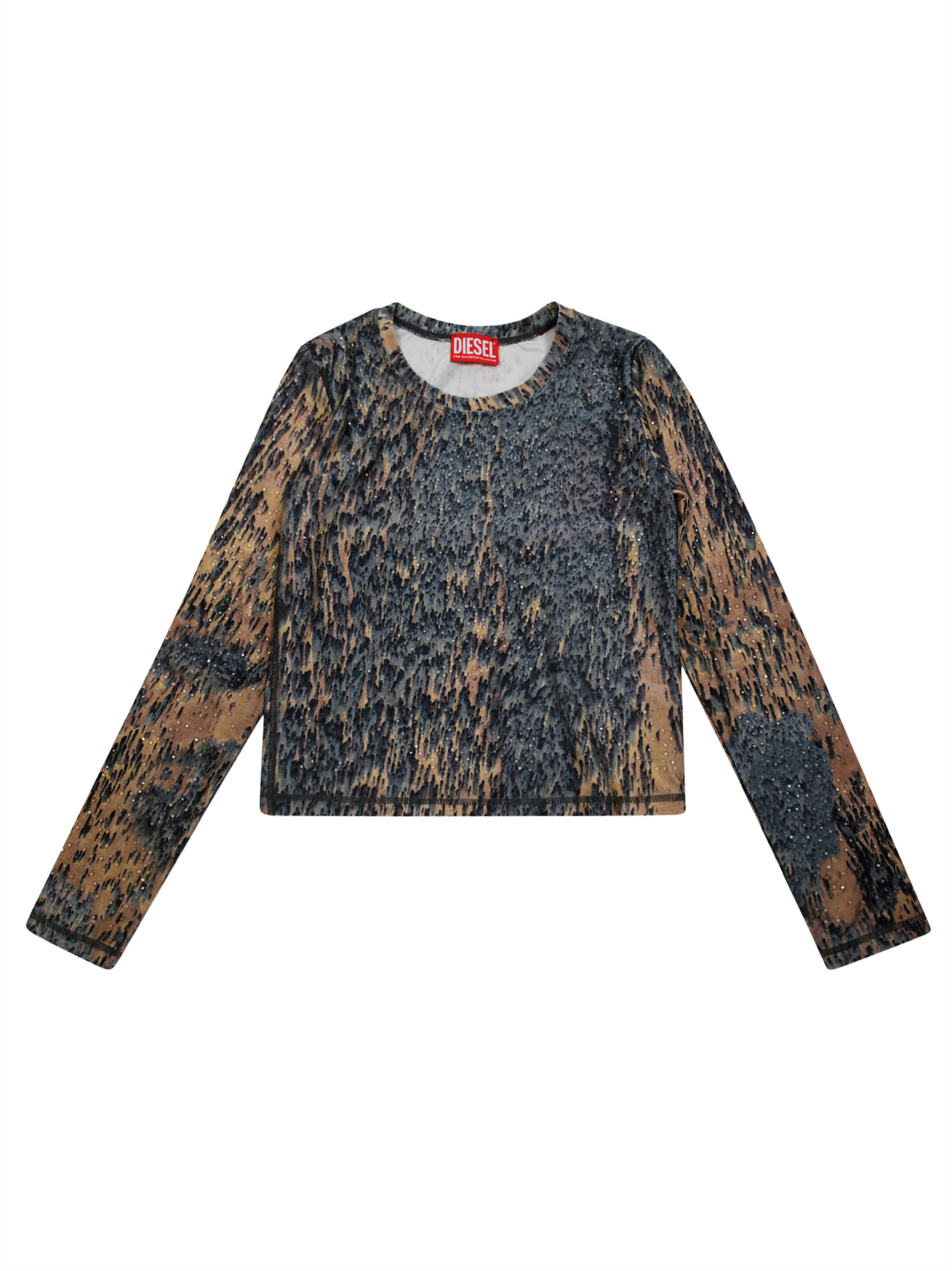 DIESEL Mini Animal Print Cropped Sweater