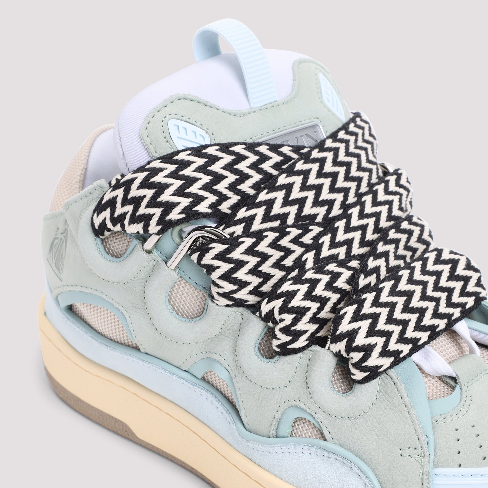 LANVIN Suede Leather Curb Sneakers