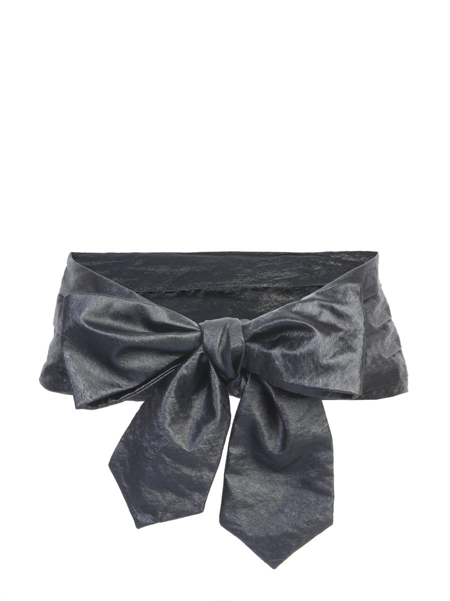 PHILOSOPHY DI LORENZO SERAFINI Elegant Soft Belt with Bow - 9 cm Height
