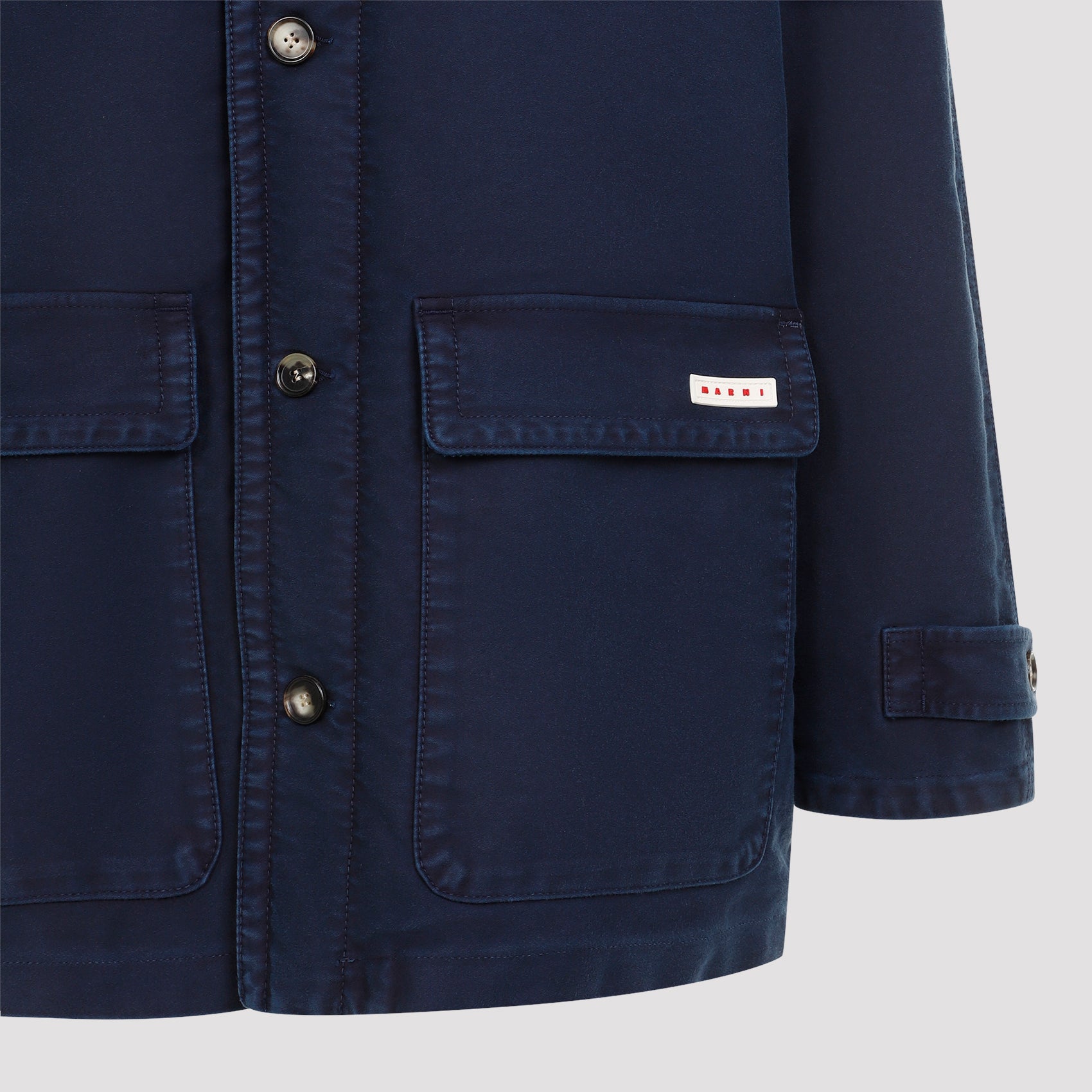 MARNI Men's Double Breasted Peacoat Jacket