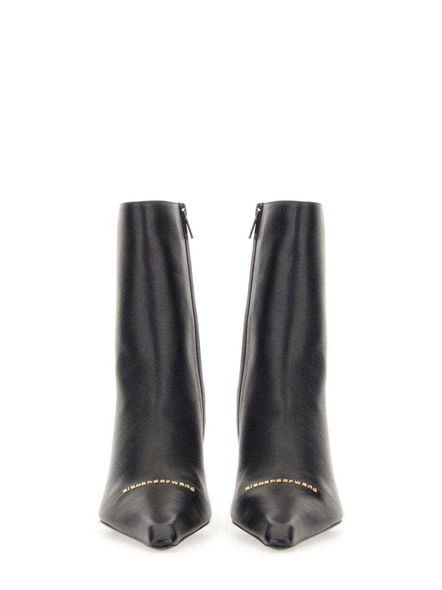 ALEXANDER WANG Logo Embellished Ankle Boots