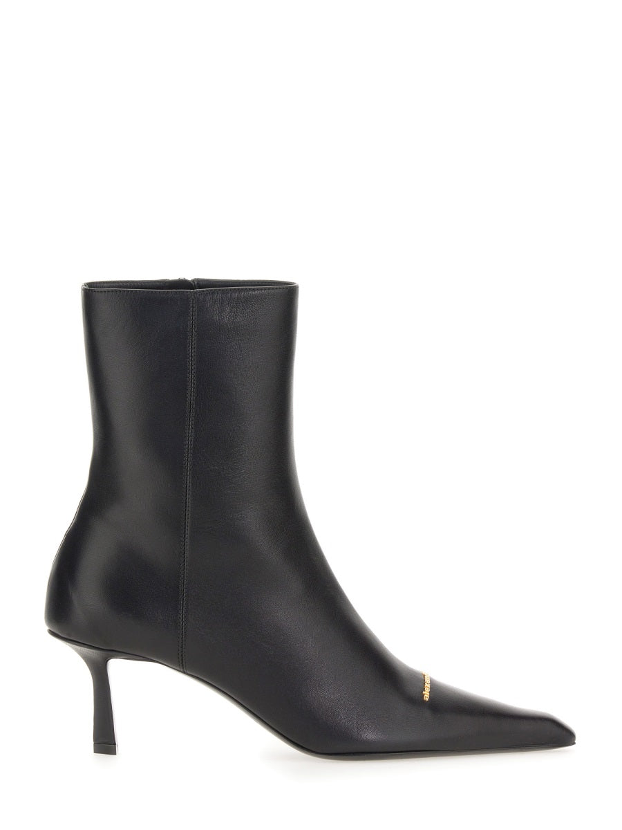 ALEXANDER WANG Logo Embellished Ankle Boots