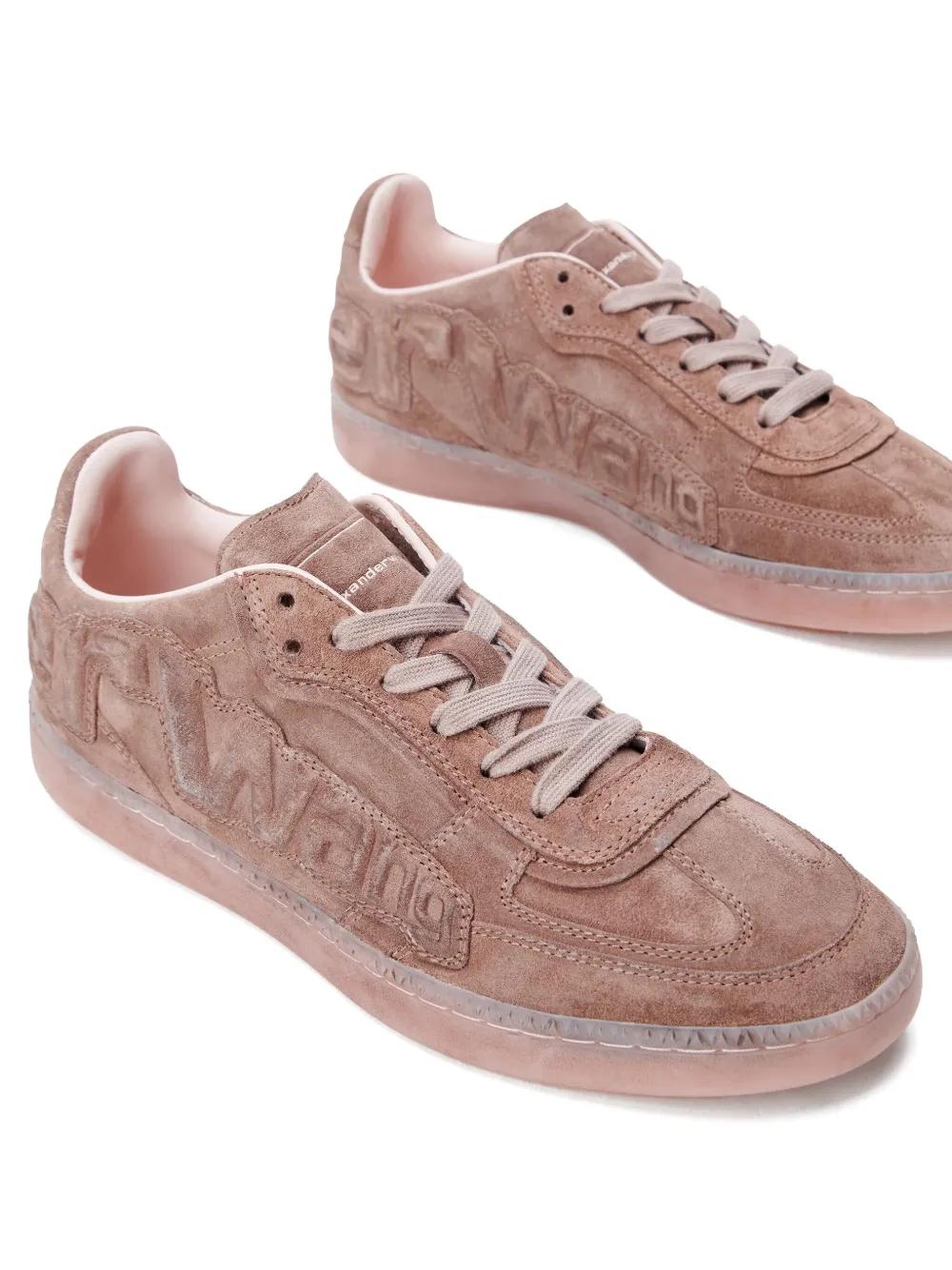 ALEXANDER WANG Suede Low Top Sneakers with Embossed Logo