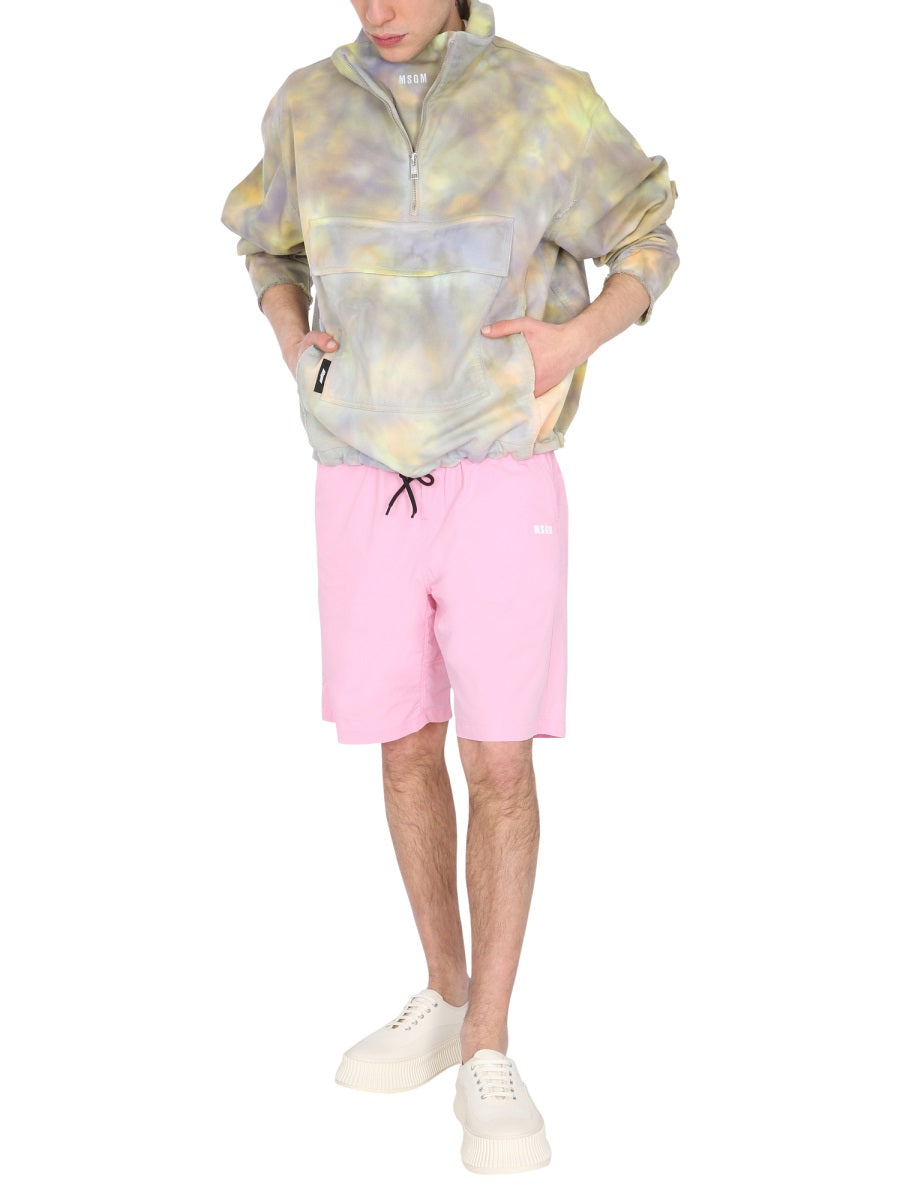 MSGM Men's Printed Anorak Jacket - Summer Essential