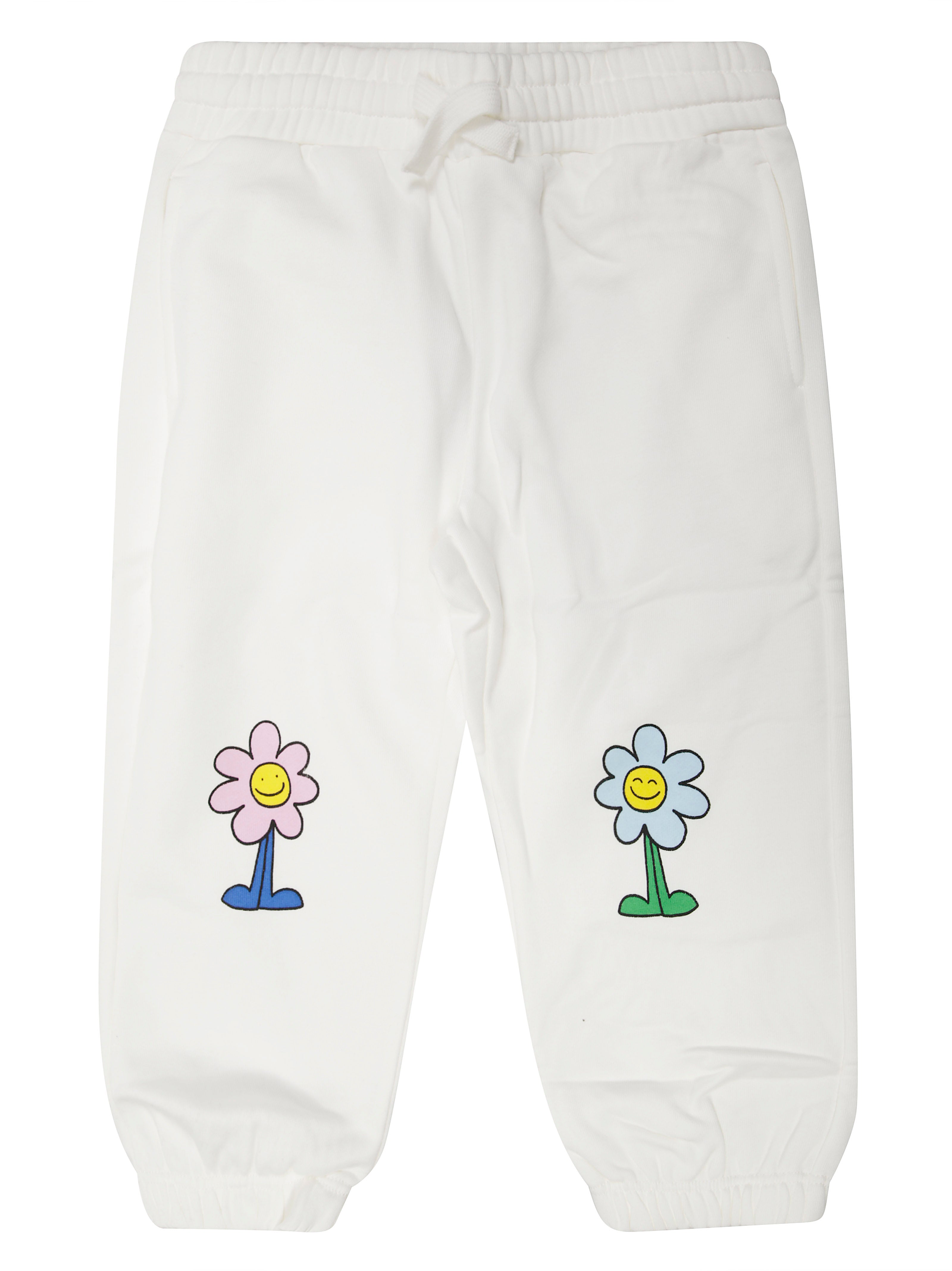 STELLA MC CARTNEY JUNIOR Mini Sweatpants with Floral Patches