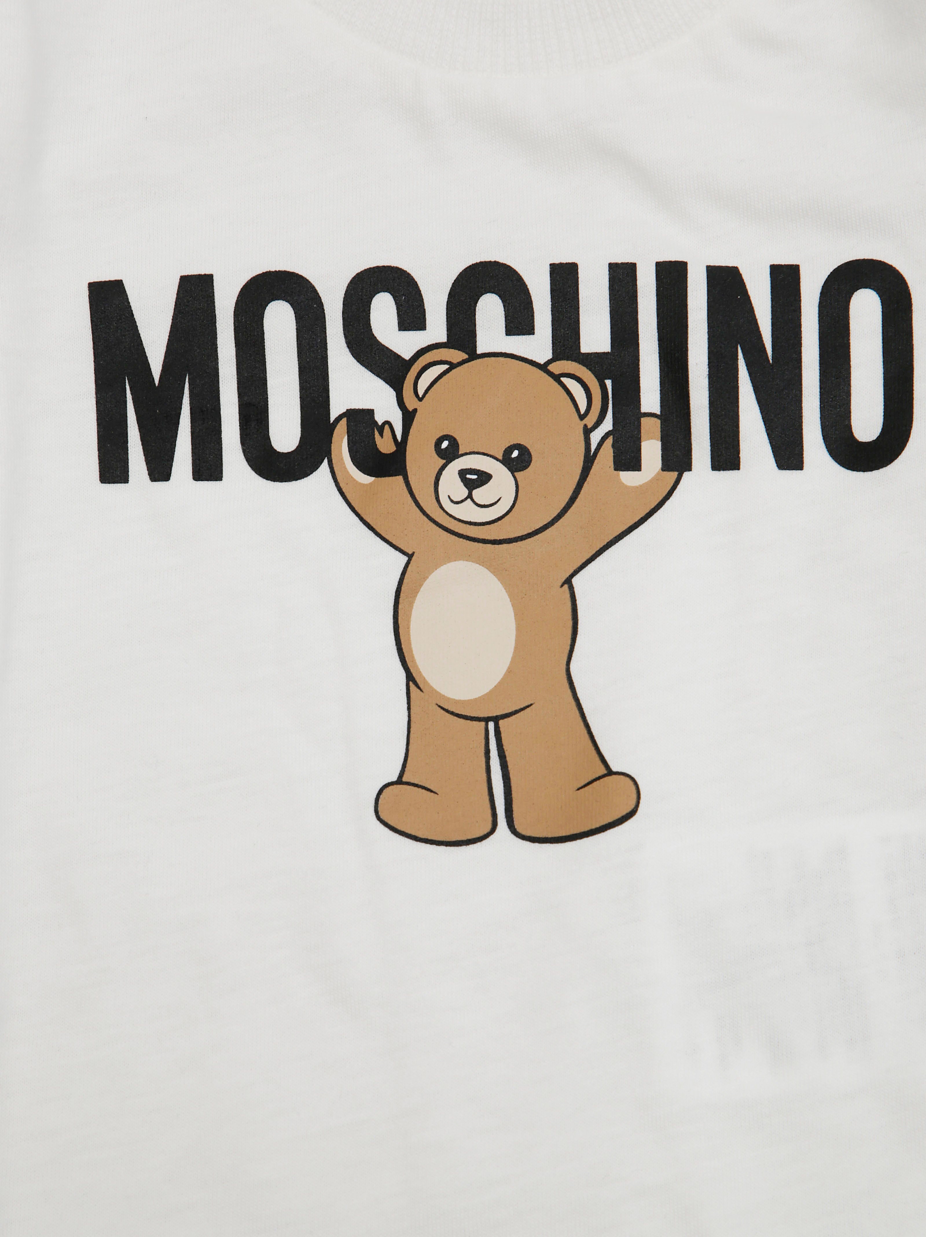 MOSCHINO KIDS Mini Bear Logo Long Sleeve T-Shirt
