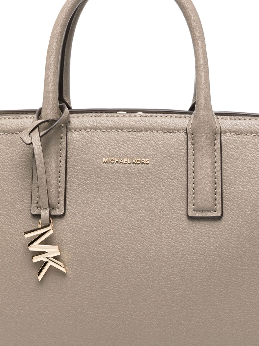 MICHAEL KORS Leather Handbag with Rolled Handles and Detachable Strap