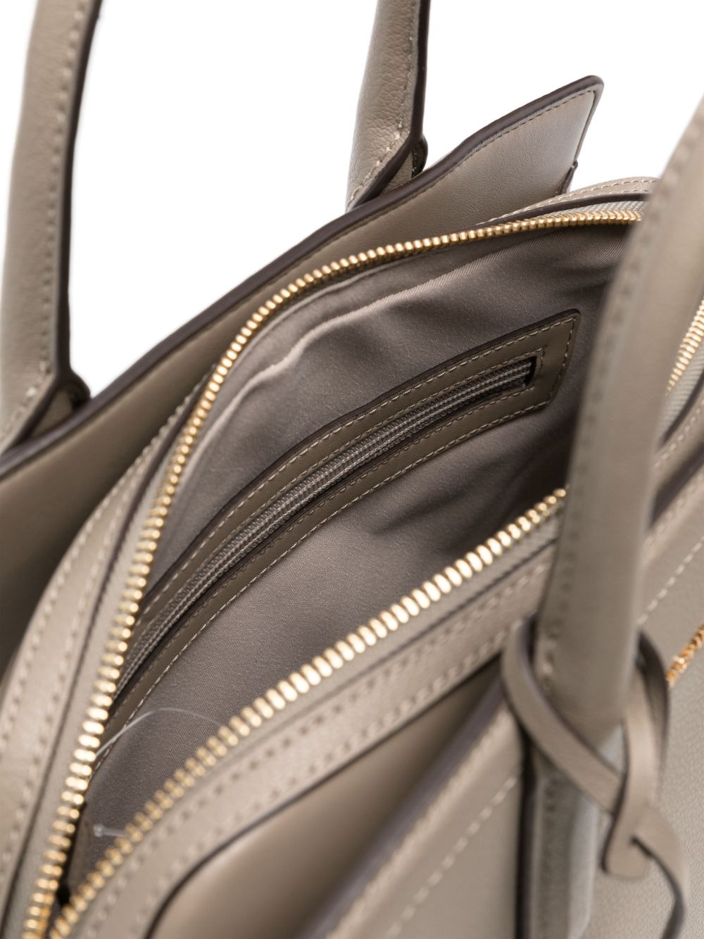 MICHAEL KORS Leather Handbag with Rolled Handles and Detachable Strap