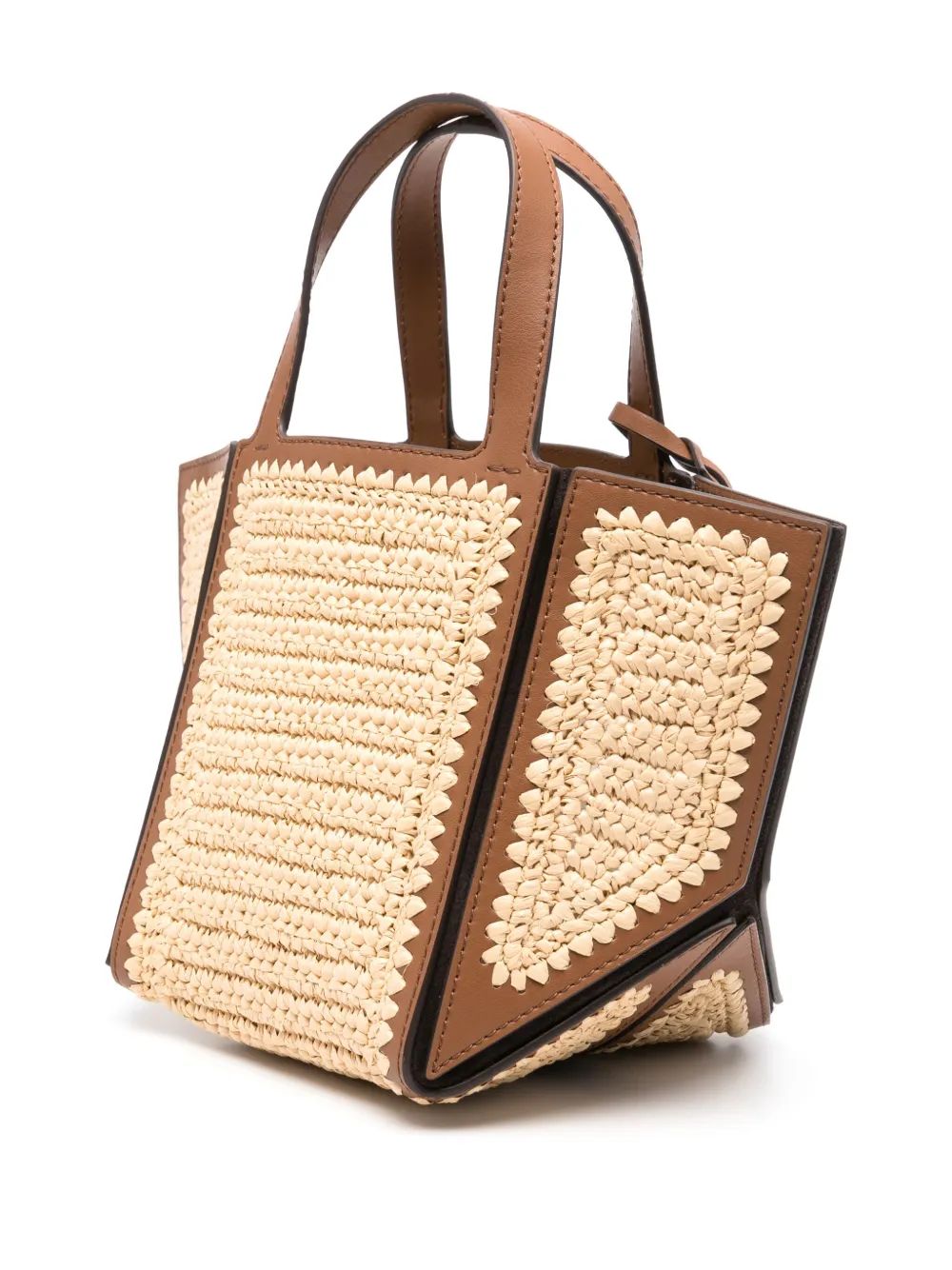 MICHAEL MICHAEL KORS Mini Rafia and Fur Tote Handbag