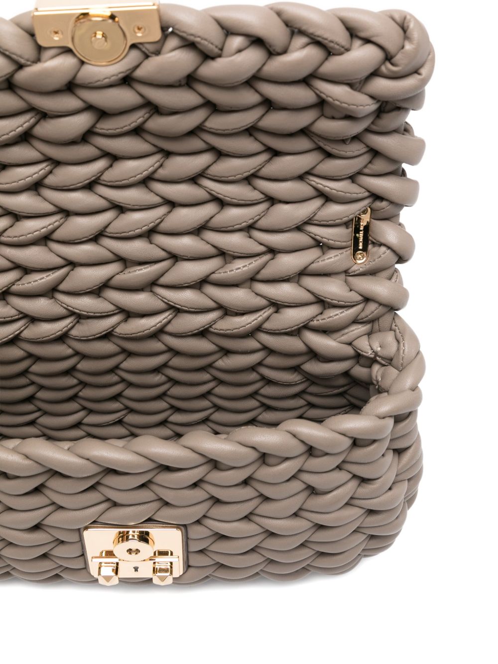 MICHAEL MICHAEL KORS Braided Leather Shoulder Handbag