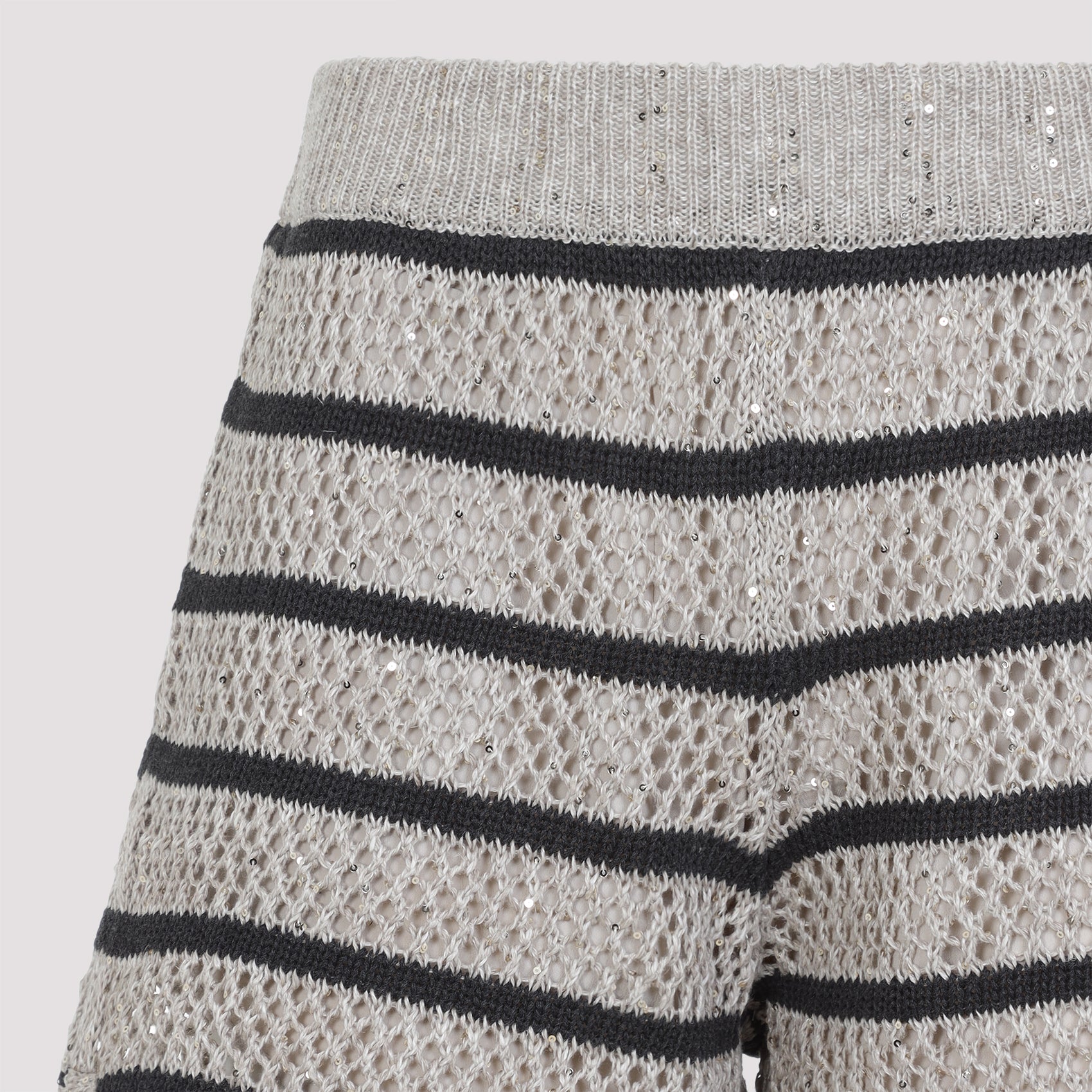 BRUNELLO CUCINELLI Men's Striped Knit Bermuda Shorts