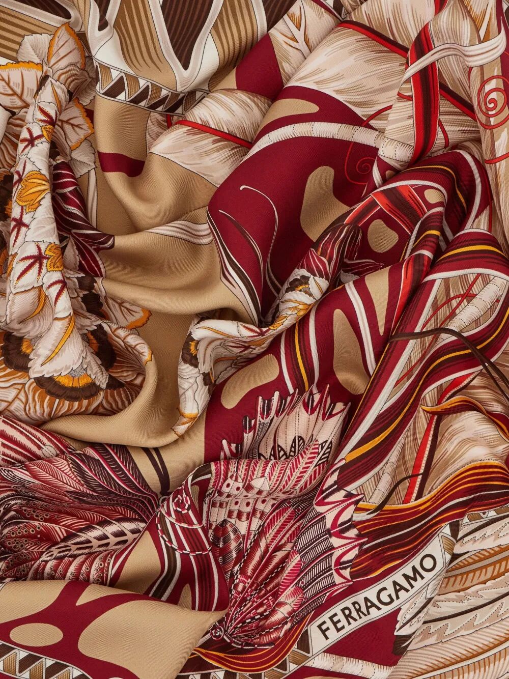 Ferragamo Silk Scarf with Giada Print - Mini Style
