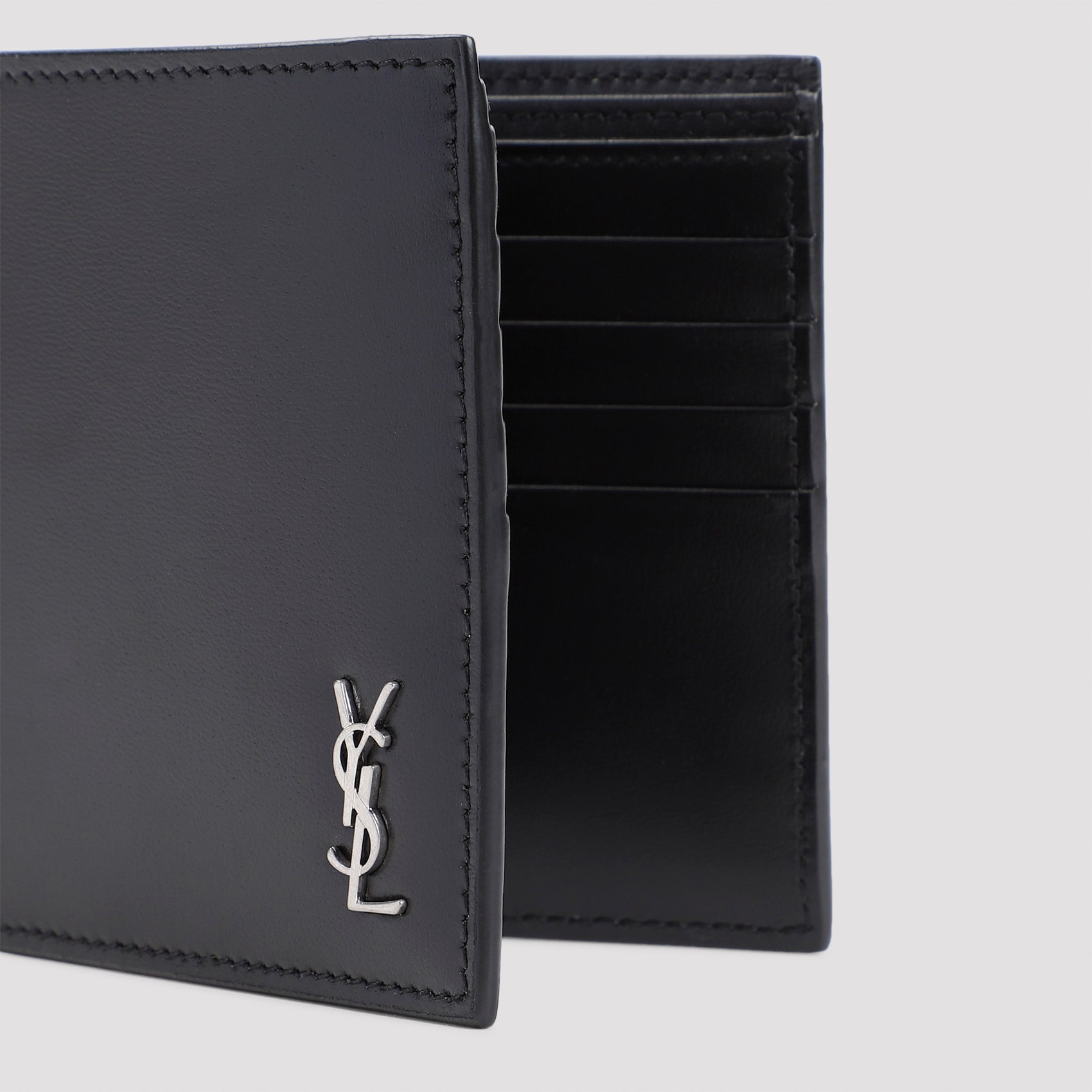 SAINT LAURENT Men's Mini Leather Wallet