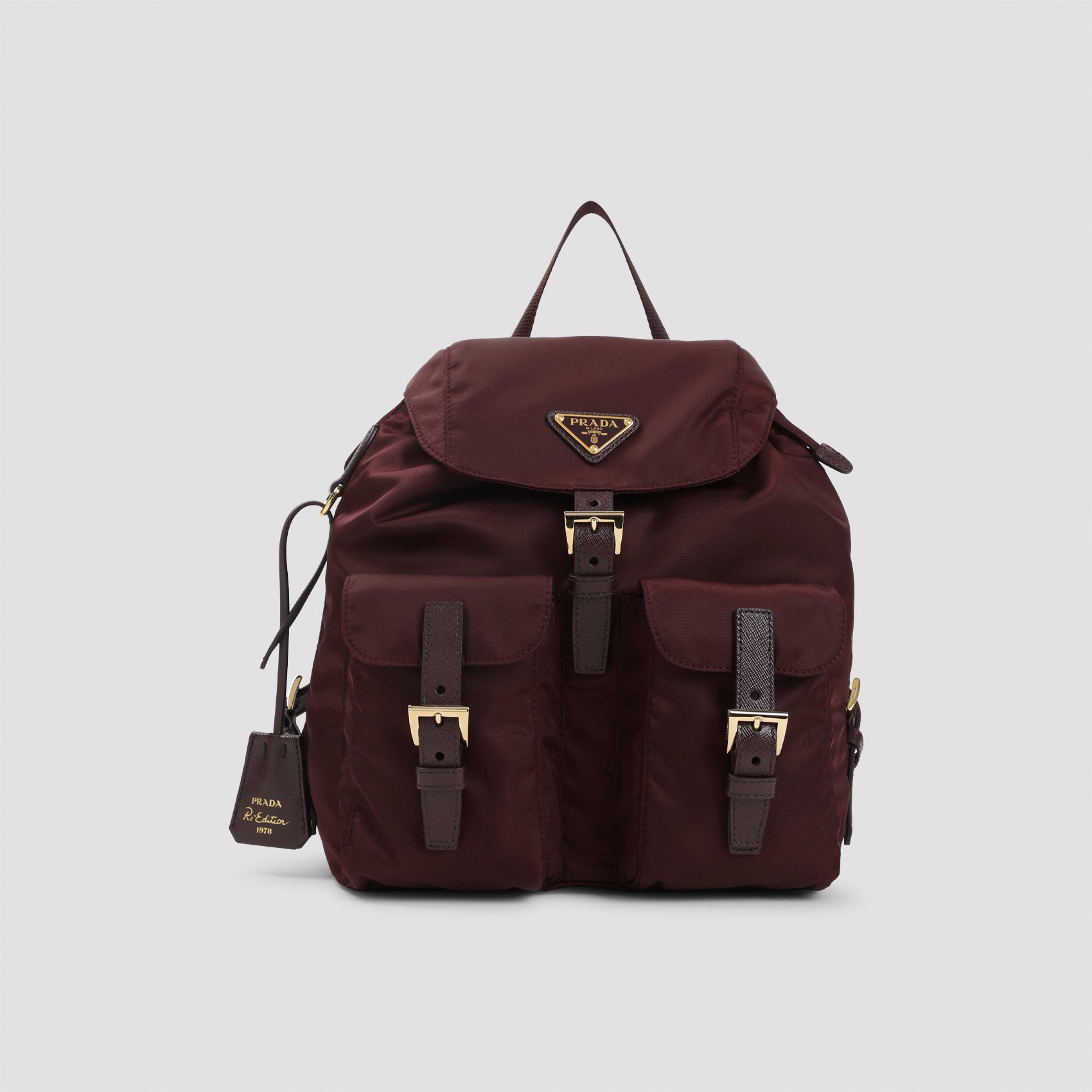 PRADA Recycled Nylon Mini Backpack (W:23cm H:28cm D:12cm)