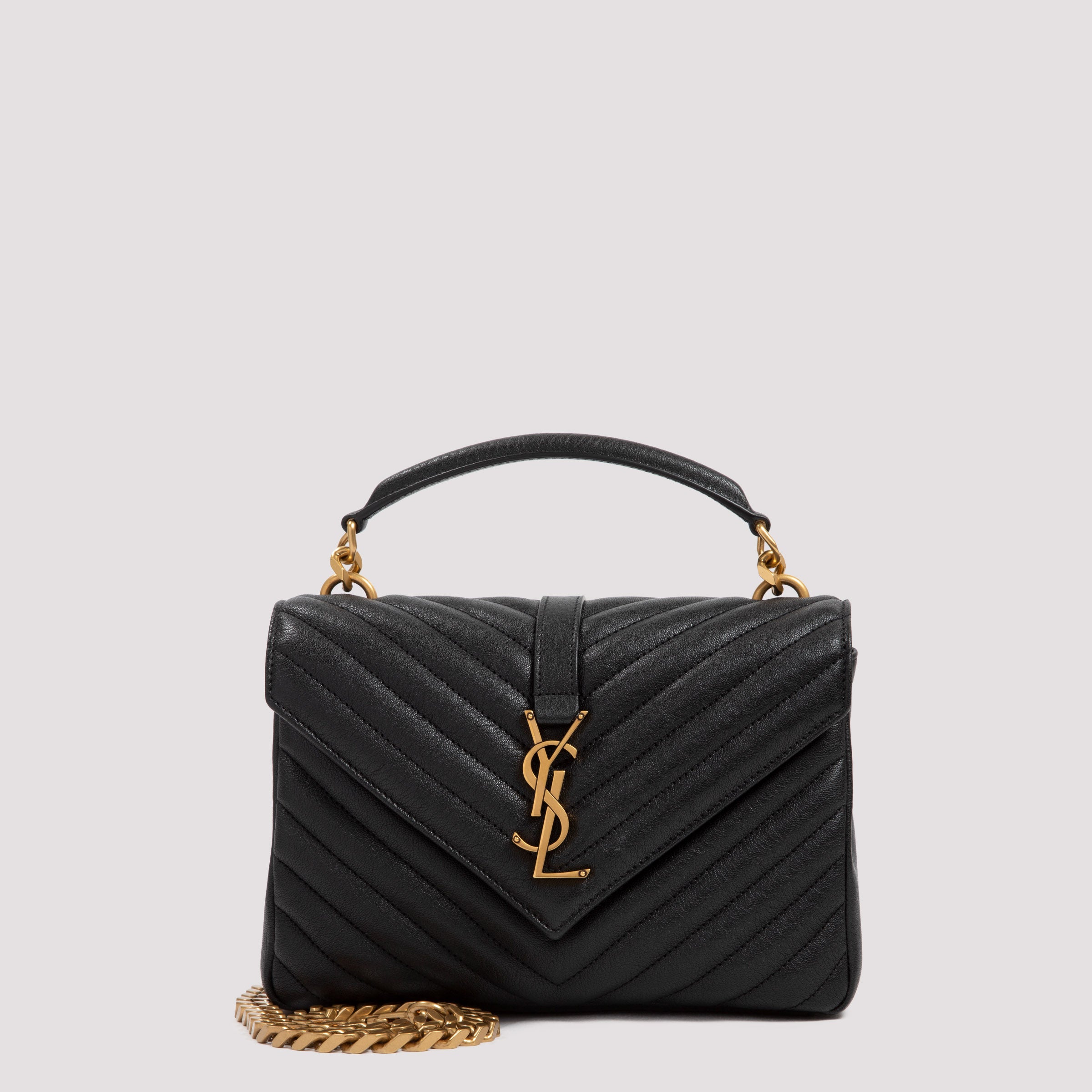 SAINT LAURENT College Handbag Mini in Matelassé Leather - FW25