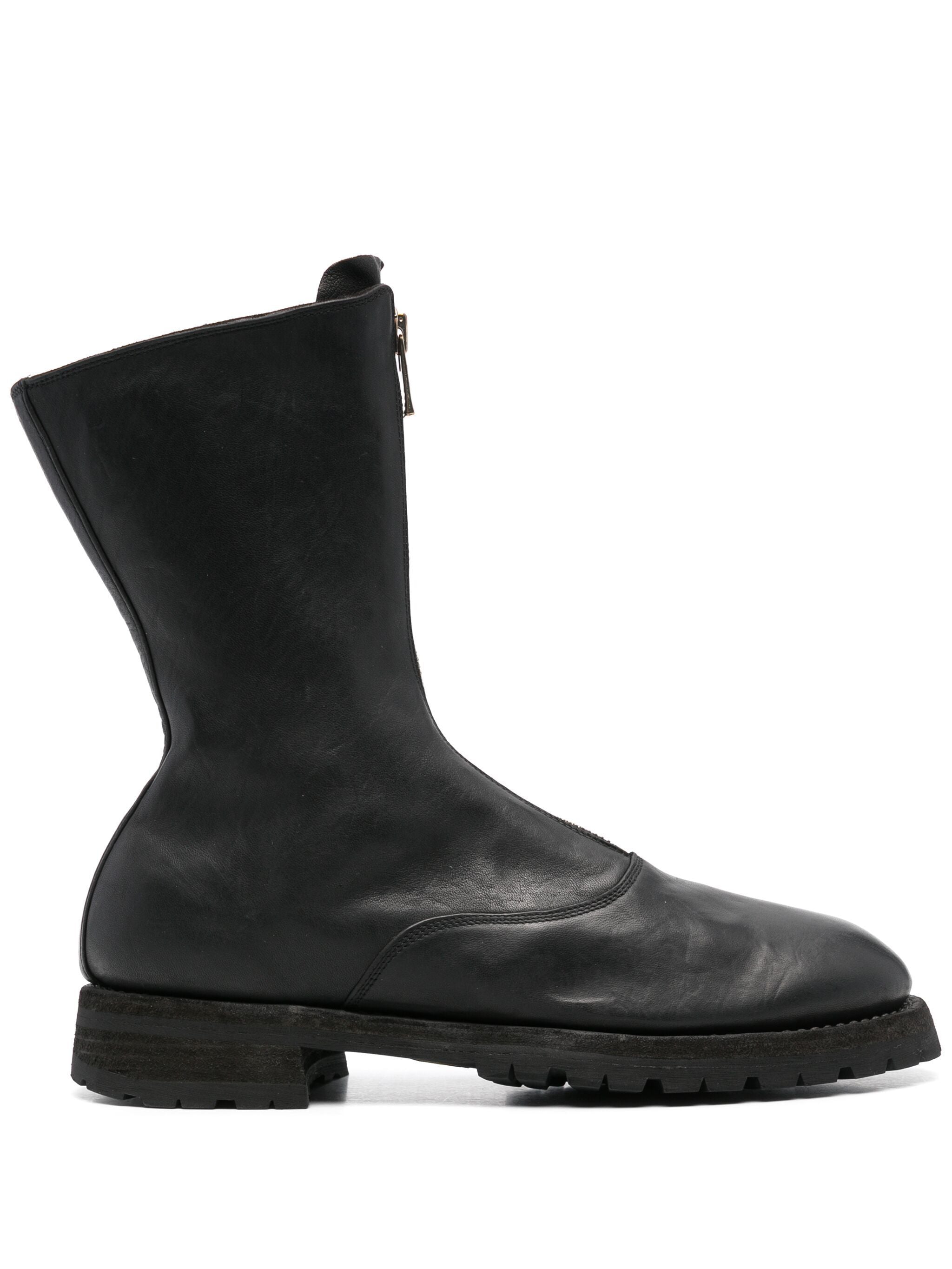 GUIDI Front Zip Army Boots for Men