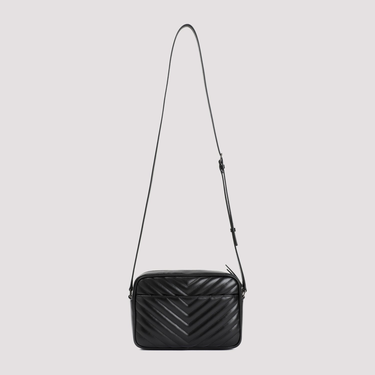 SAINT LAURENT Matelassé Leather Mini Shoulder Handbag - 22.5cm