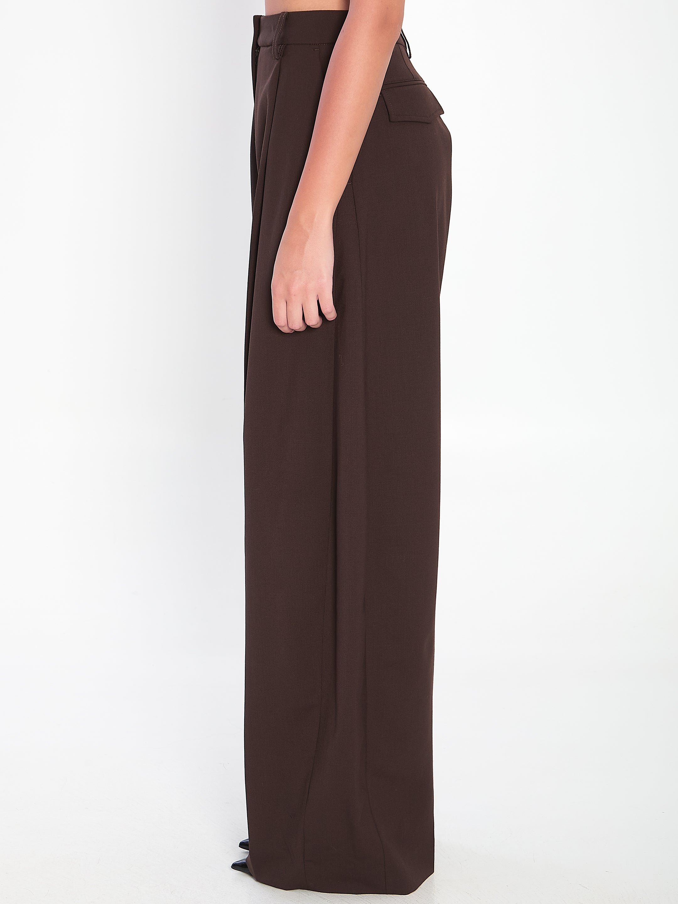 THE LATEST Wide-Leg Wool Blend Trousers - Size 40