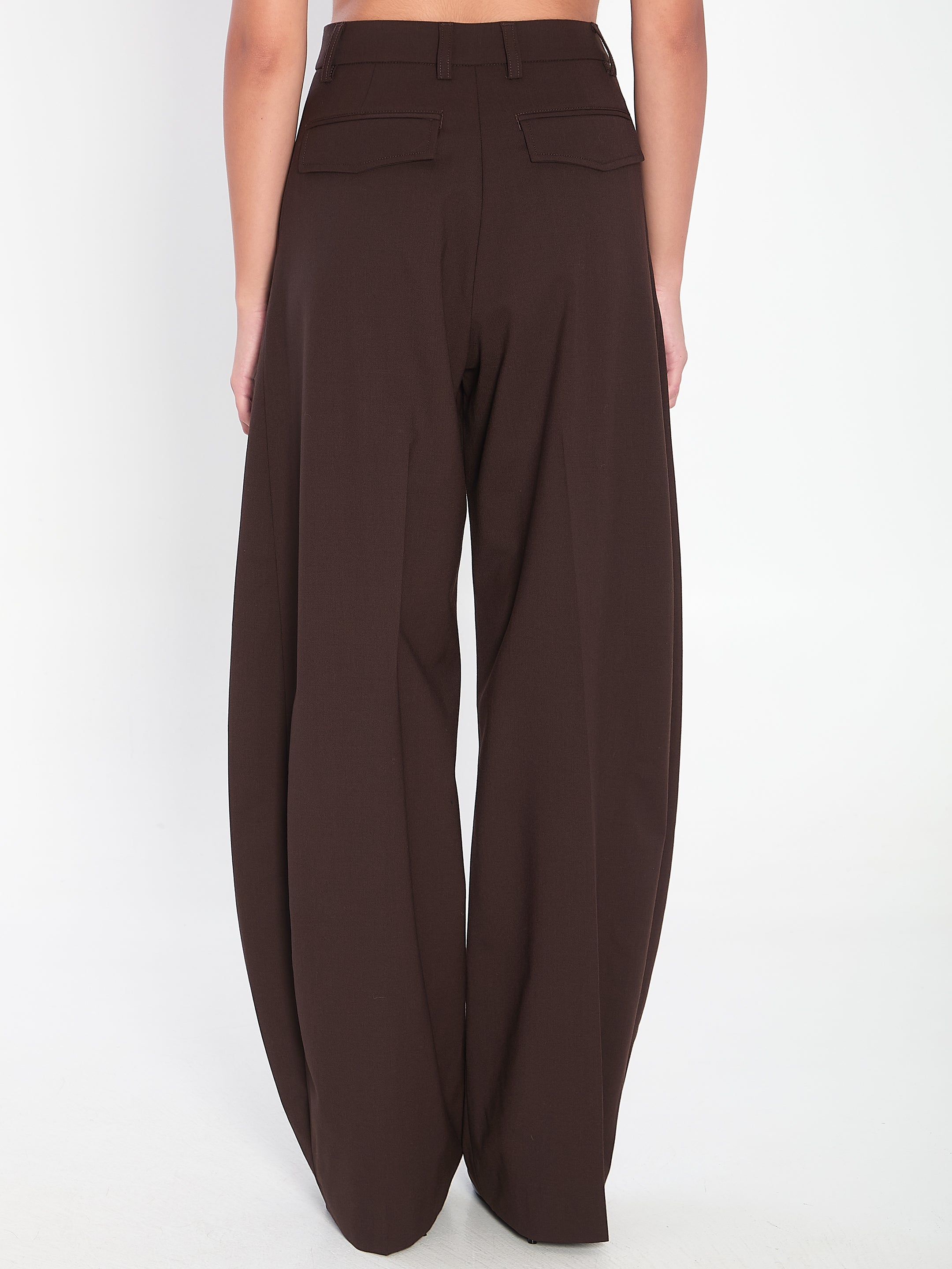 THE LATEST Wide-Leg Wool Blend Trousers - Size 40