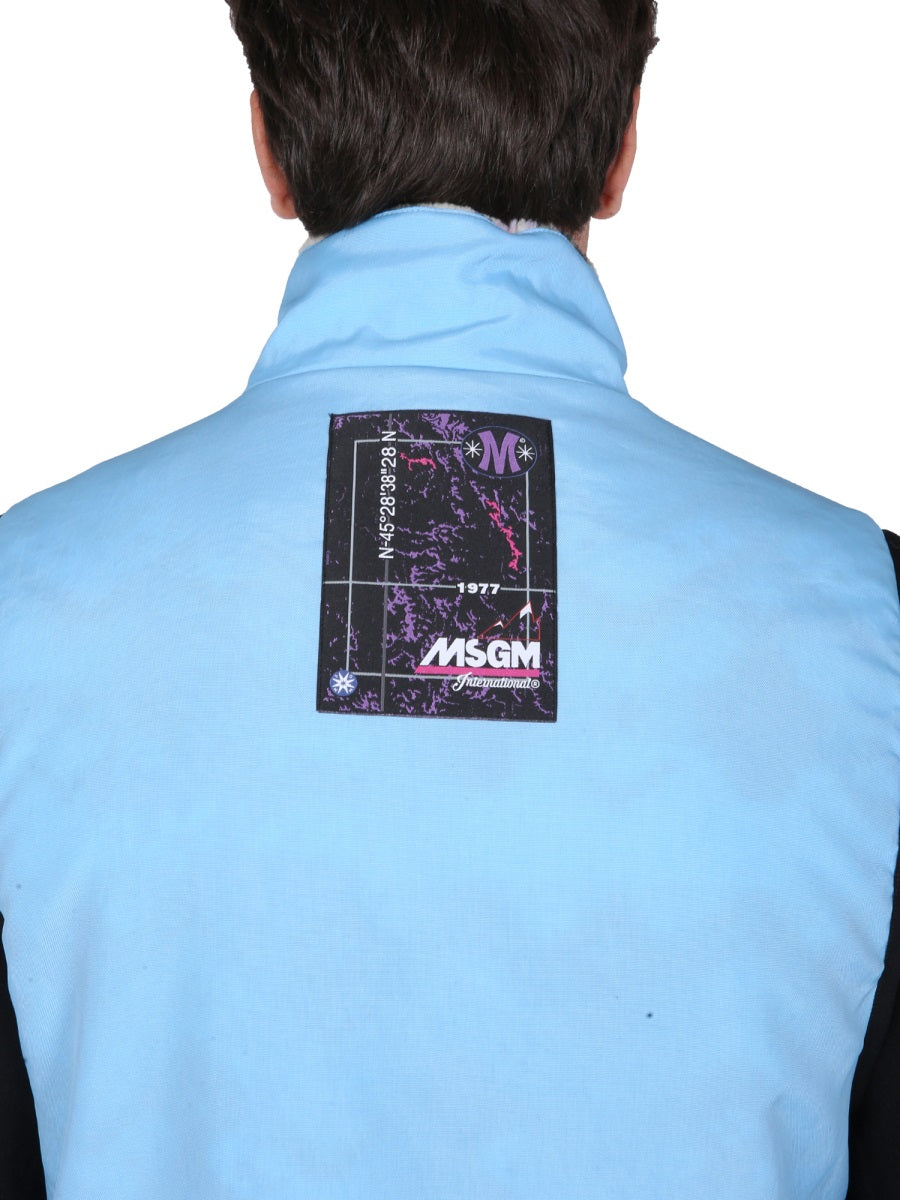 MSGM Fleece Sherpa Vest for Men