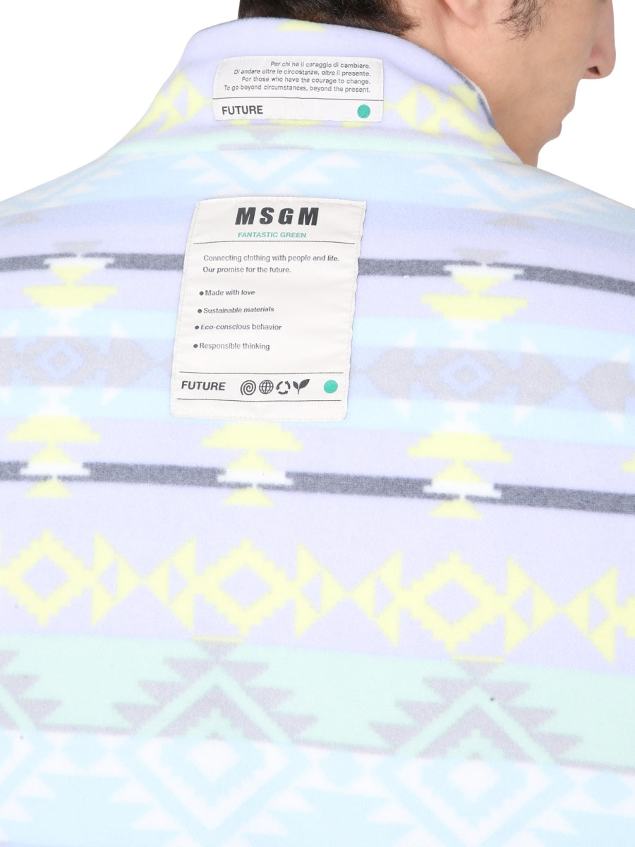 MSGM Fantastic Jacket with Front Zip Closure for Men