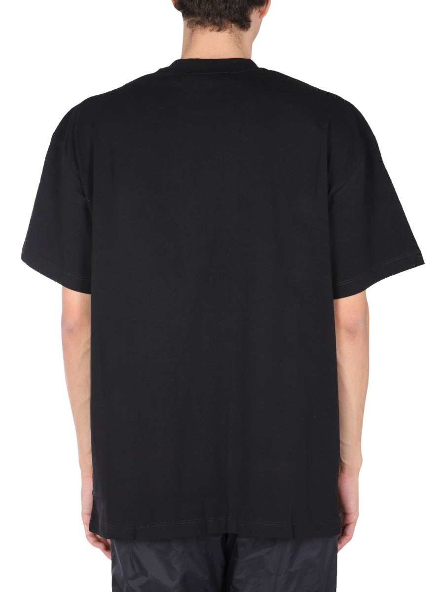MSGM Men's Vertigo Print Crew Neck T-Shirt