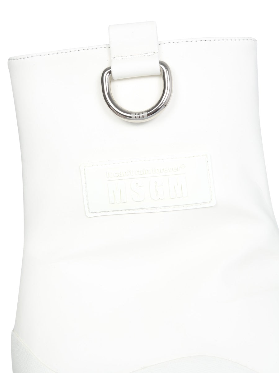 MSGM Fashionable Rain Boots with Vibram Rubber Sole - 3 cm Height