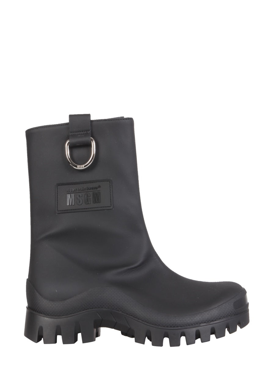 MSGM Women's Rain Boots with Vibram Rubber Sole - 3 CM