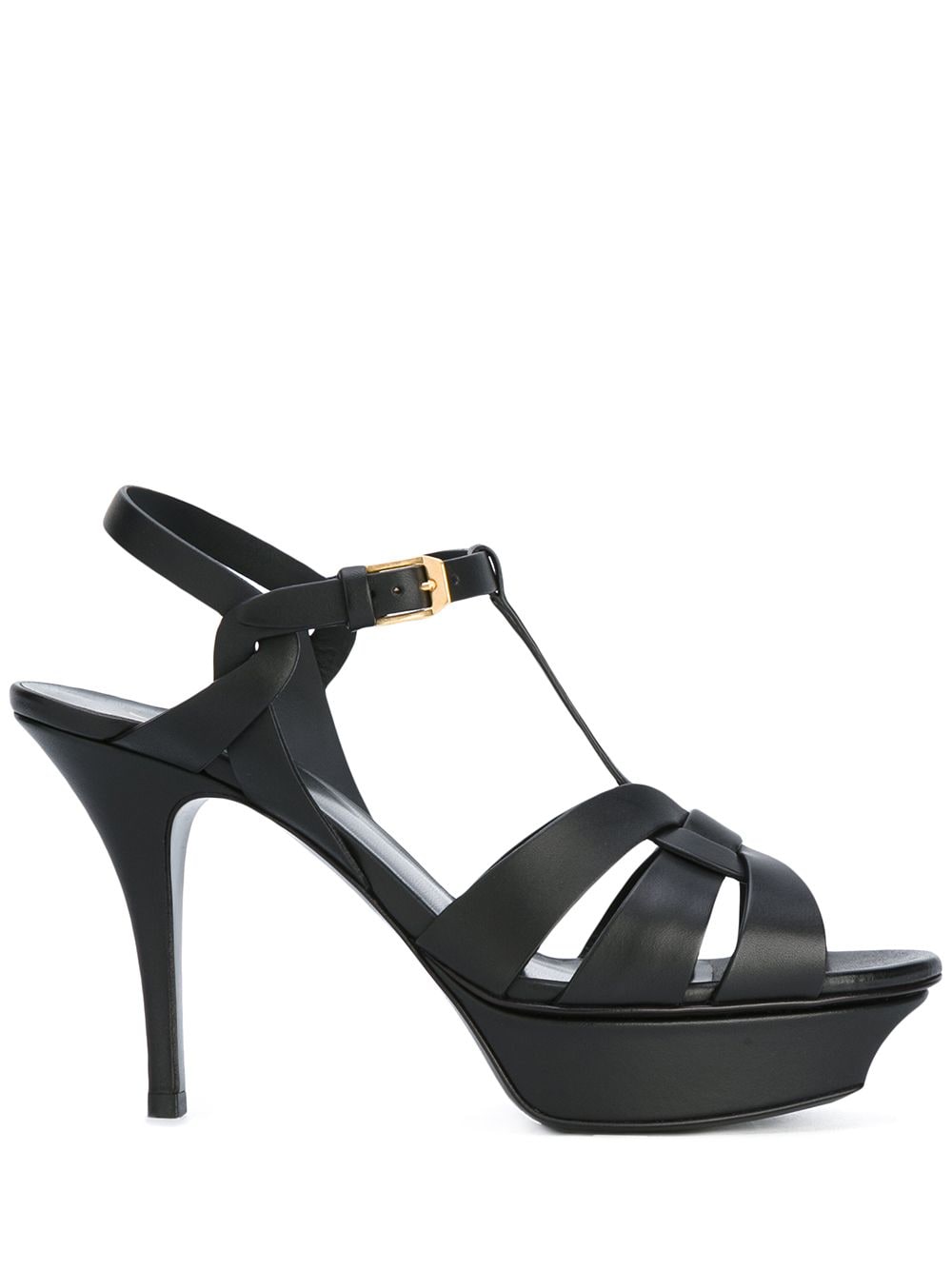 SAINT LAURENT Womens Leather Tribute Sandal