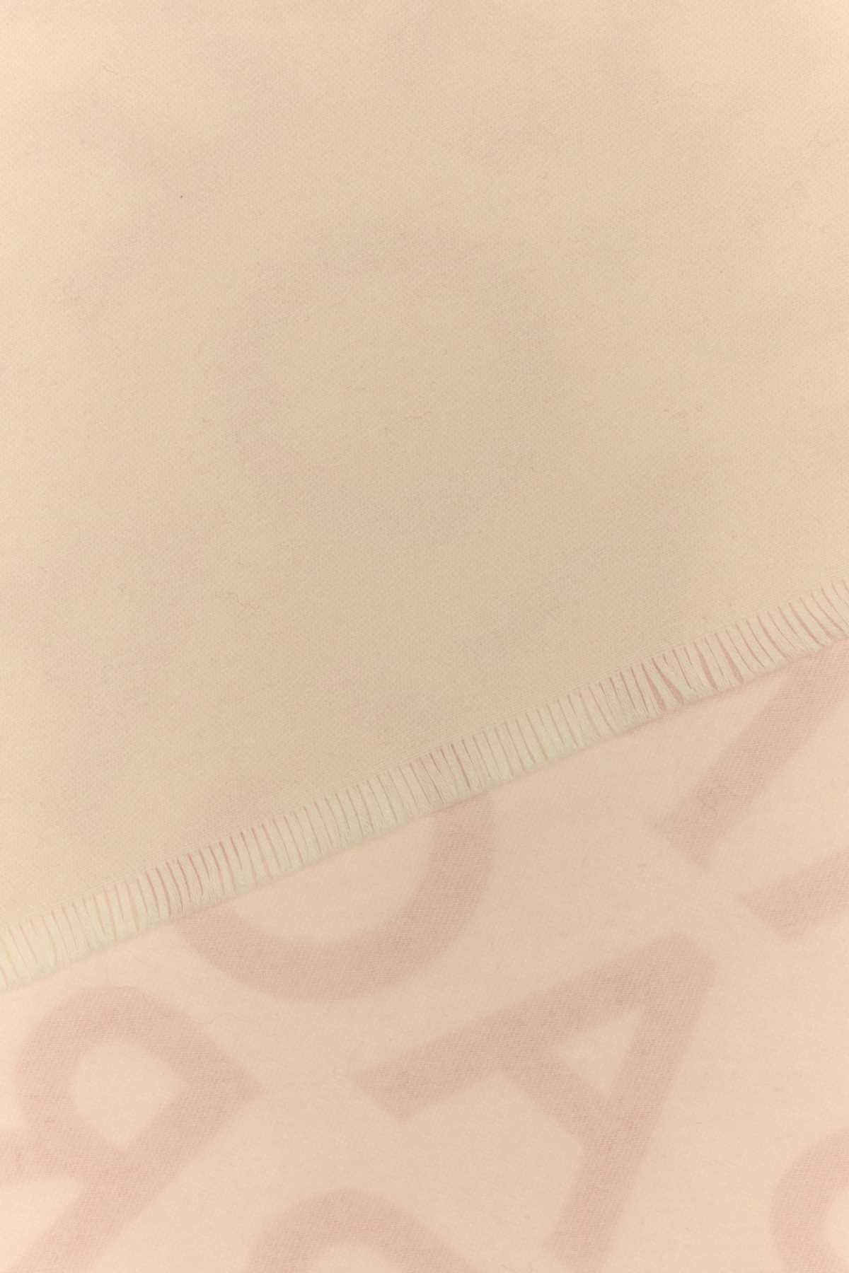 Ferragamo Reversible Embroidered Wool Blend Scarf