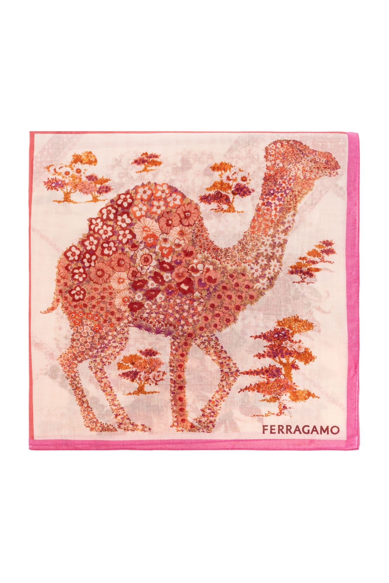 Ferragamo Animal Print Cashmere Scarf