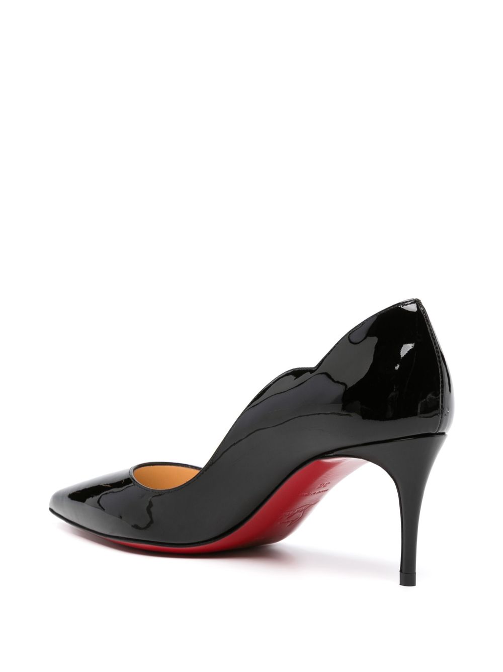 CHRISTIAN LOUBOUTIN Elegant Leather Heel Shoes - 70MM Mid Heel
