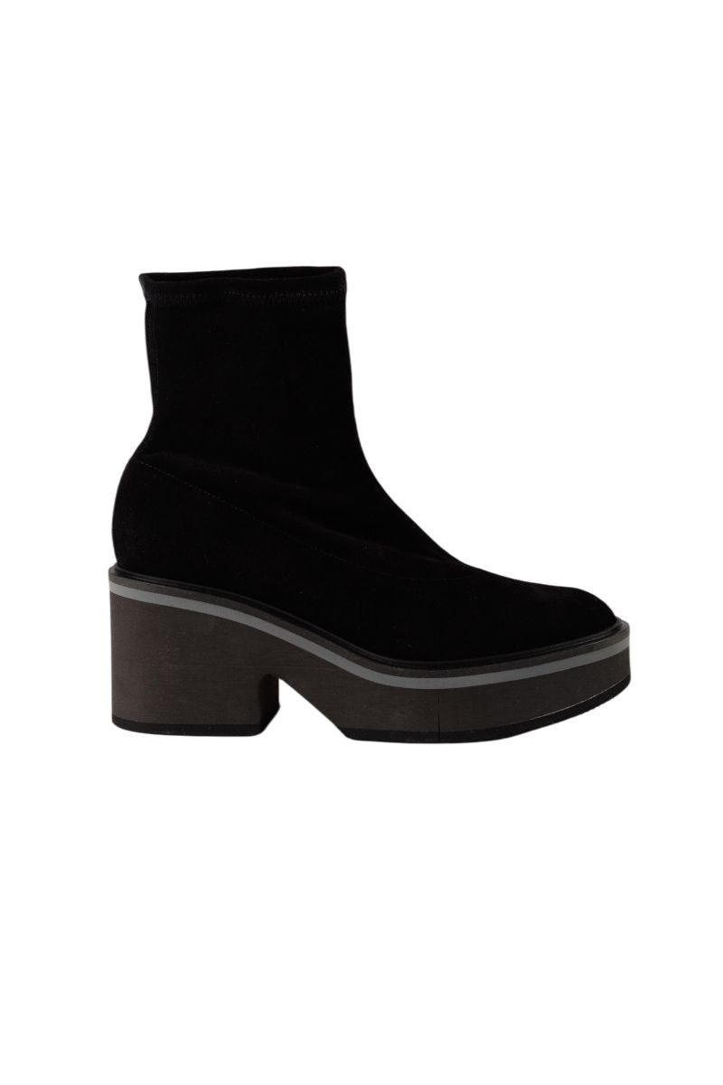 CLERGERIE Elegant Round Toe Velvet Boots for Women