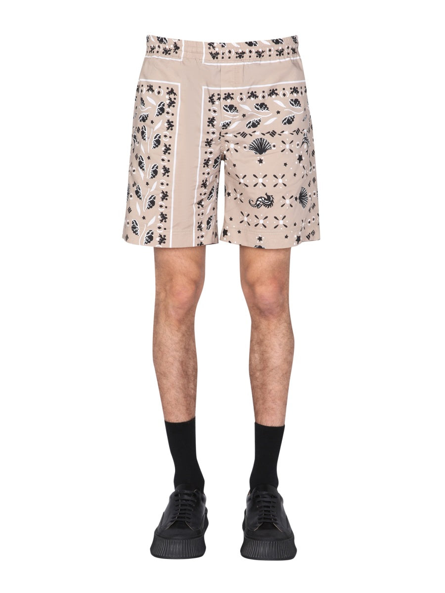 MSGM Paisley Pattern Bermuda Shorts