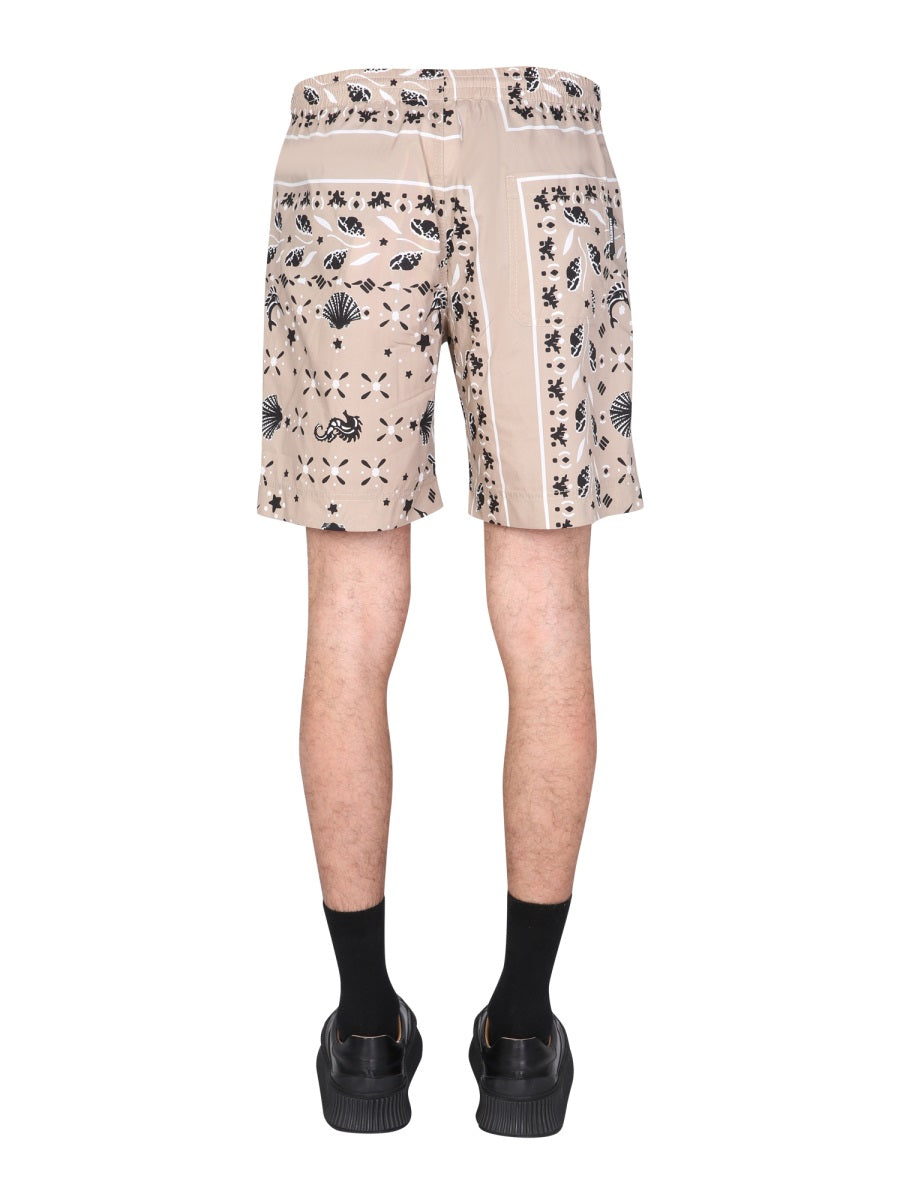 MSGM Paisley Pattern Bermuda Shorts