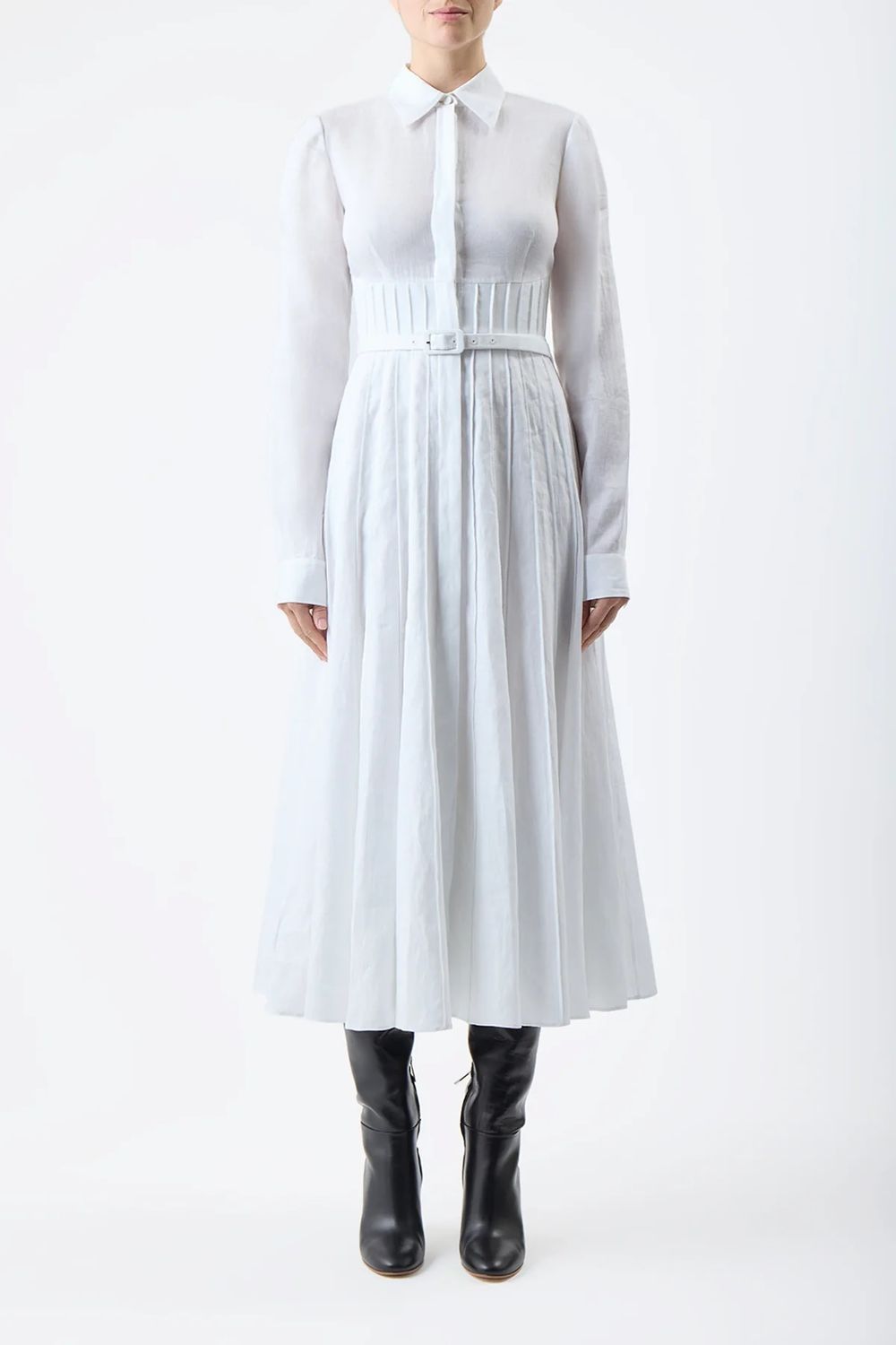 GABRIELA HEARST Pleated Mini Dress
