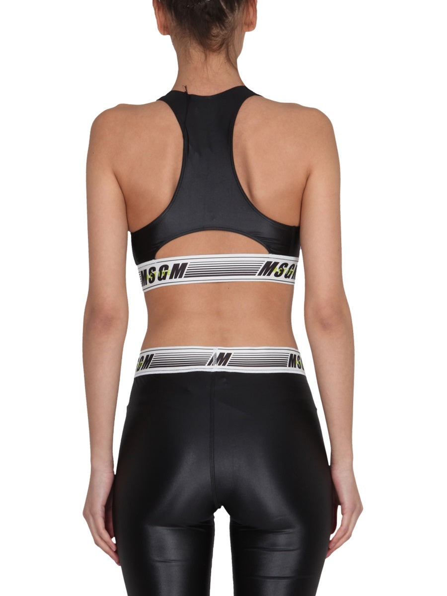 MSGM Round Neck Activewear Top for Women
