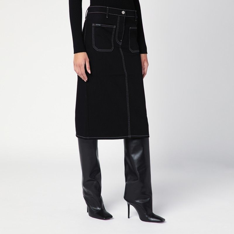 COURREGÈS Trendy Denim Midi Skirt for Women