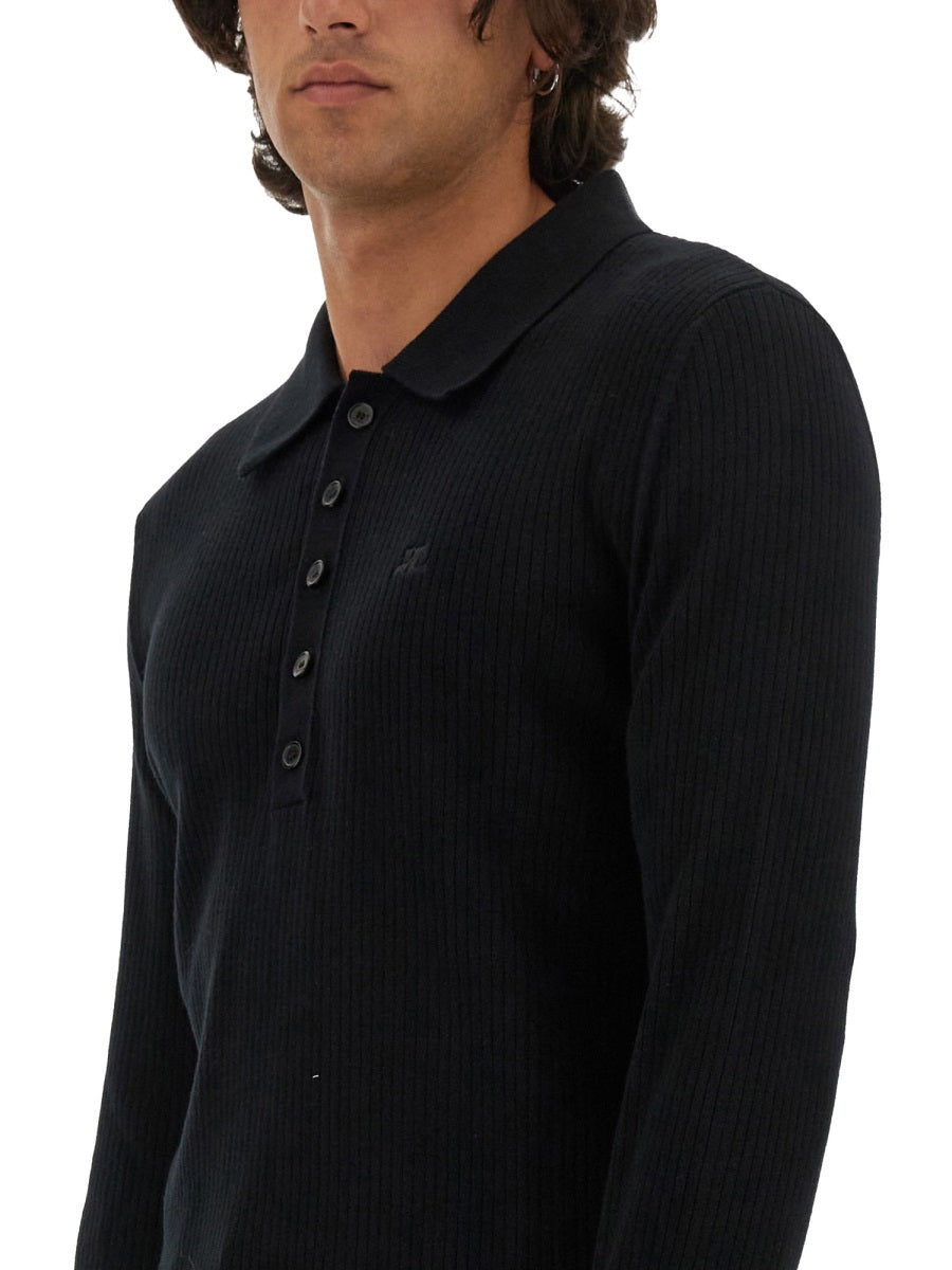 COURREGÈS Slim Fit Logo Polo - Size L