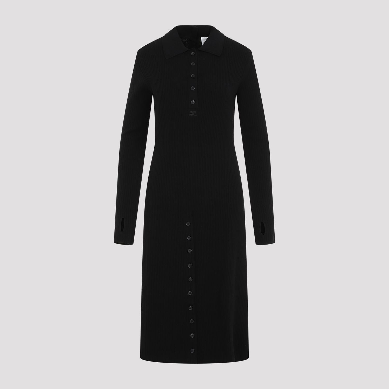 COURREGÈS Multi Buttons Midi Dress